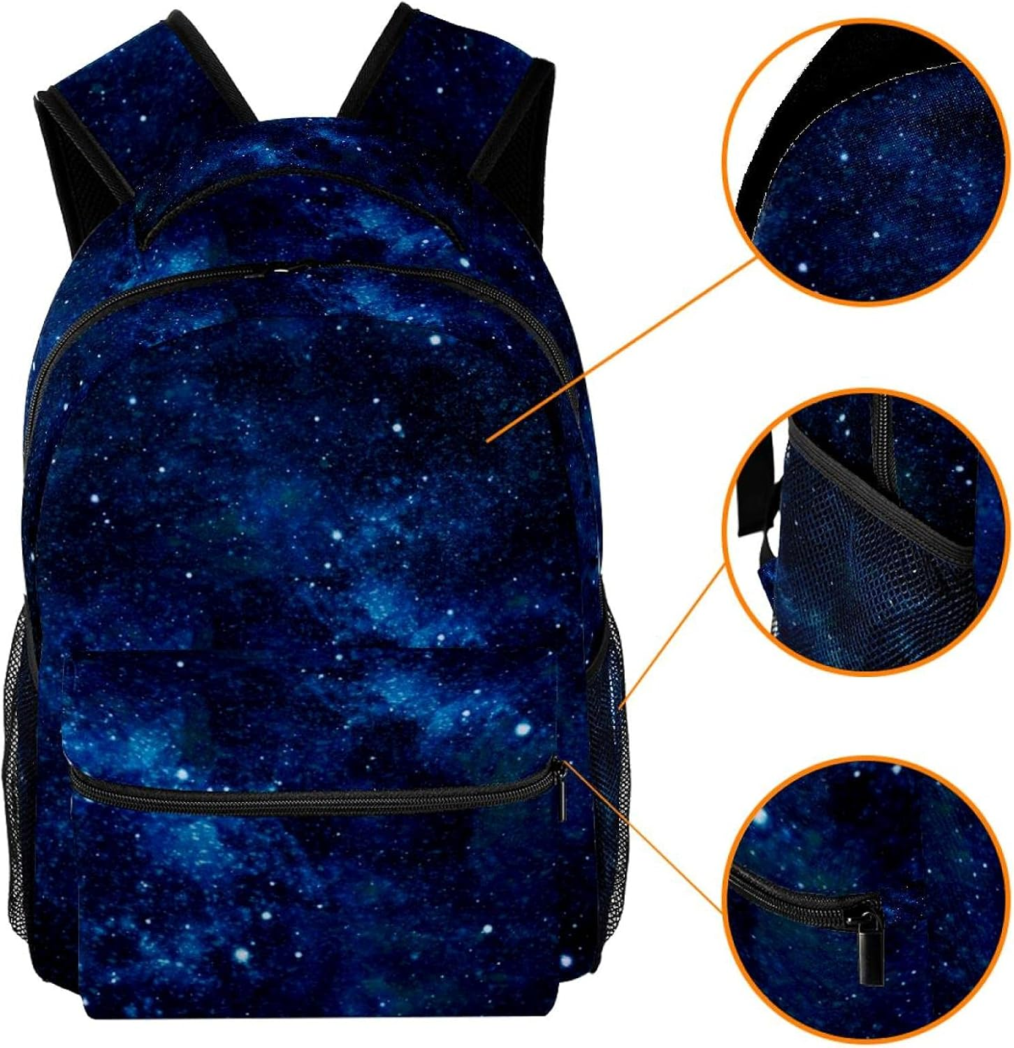 Milky Way on the Space Backpack Students Shoulder Bags Travel Bag College School Tote Backpacks image number 4