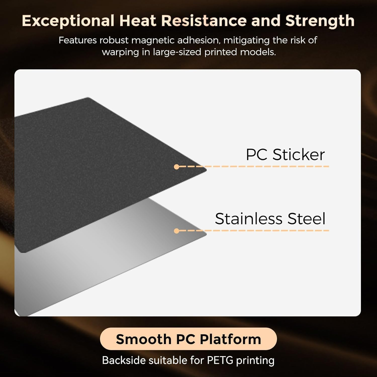 FLASHFORGE Smooth PC Platform for Adventurer 5M/Pro/Ad5X, Rigid & Perfectly Flat Build Plate for High-Temp Filaments, Superior Adhesion for ABS, ASA, PC with Warp-Free Prints image number 2