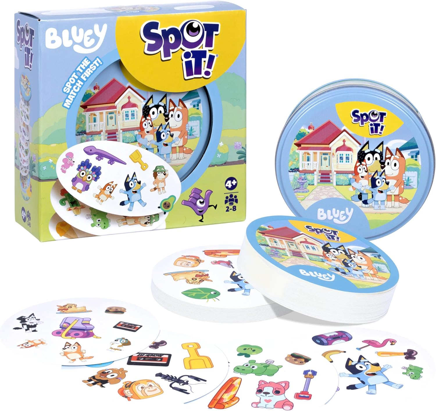Spot It! Bluey, Simple, Fun, Fast: the Ultimate Game of Observation and Speed for Everyone image number 4