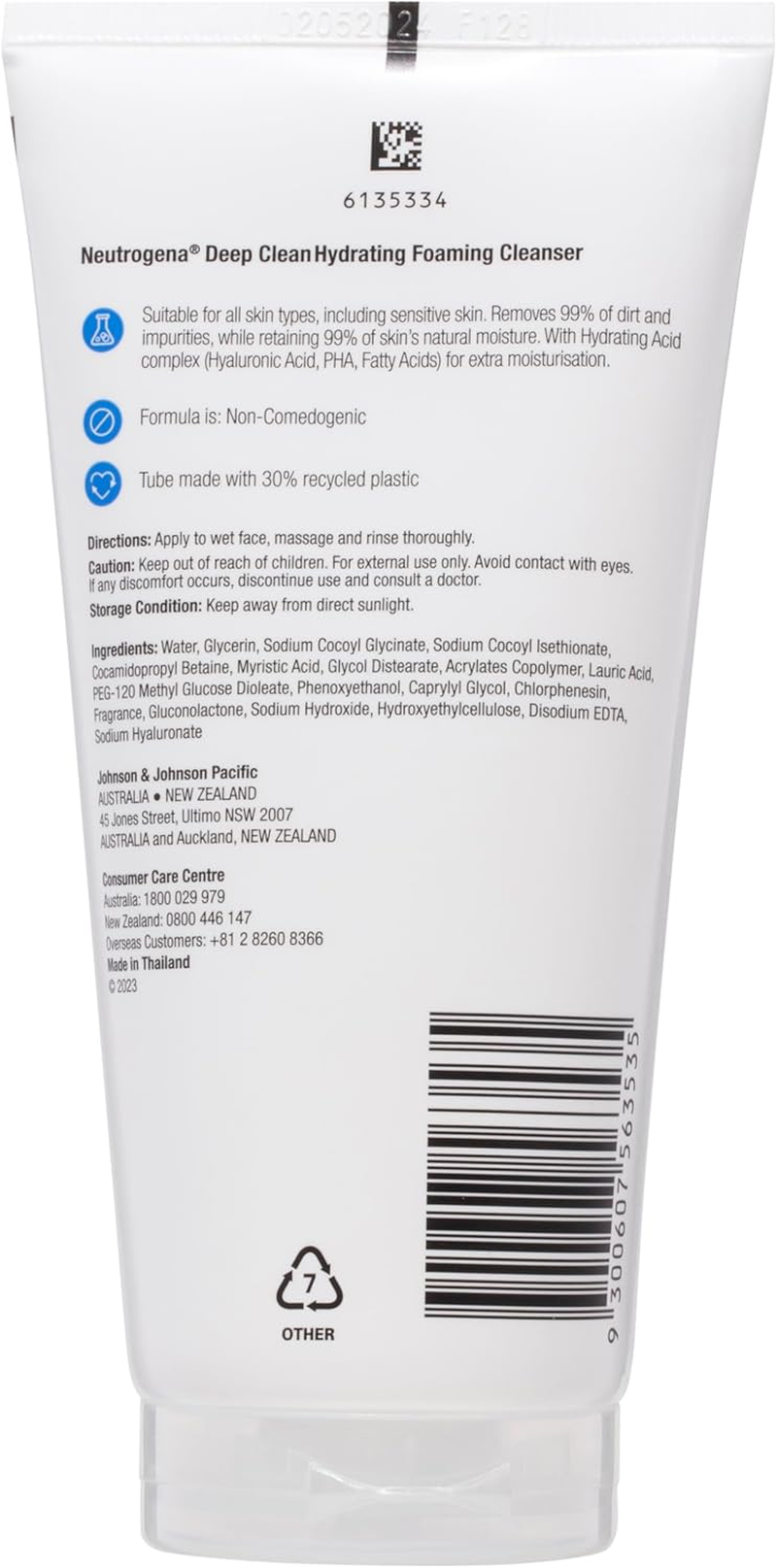 Neutrogena Deep Clean Hydrating Foaming Cleanser 150 G