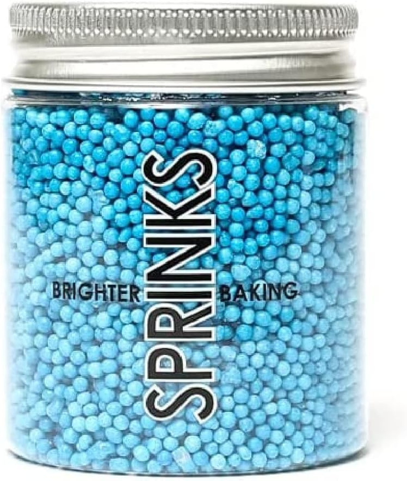 Sprinks Nonpareils Sprinkles - Edible Cake Decorations | Cake Sprinkles | Cupcake Decorating Sprinkles | Donut Sprinkles | Halloween Sprinkles | Dessert Sprinkles | 85G, Blue