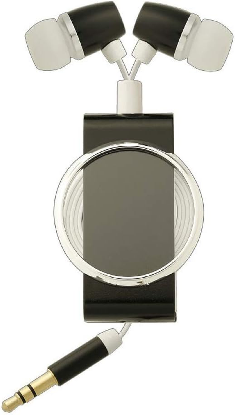 Tanoshii Kaisha TA-AR3 MBK Good Sound Aluminum Cord Reel Earphones, Midnight Black