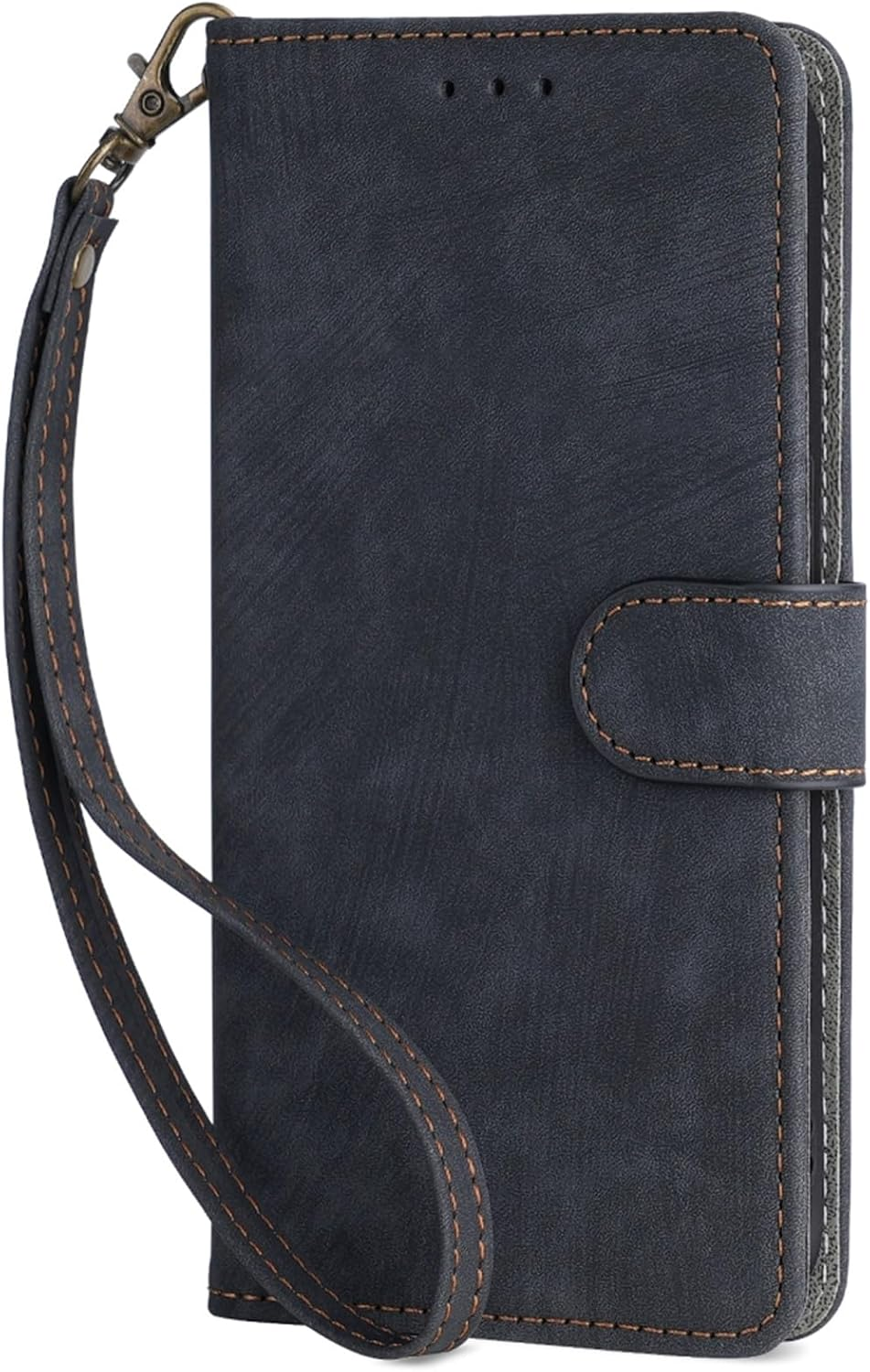 Ozimall Case for Optus X Pro 5G,Premium TPU Shockproof Wallet Cover with Multi-Functional Card Holder,Magnetic Buckle Impact-Resistence & Portable Slim Hand Strap (Black)