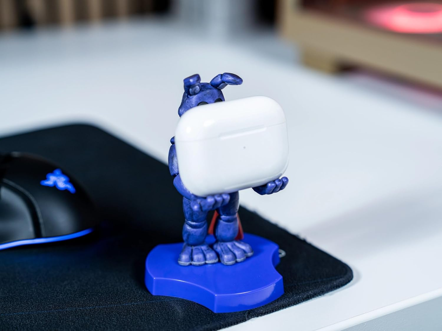 Cableguys Minis Five Nights at Freddy'S Bonnie Phone Stand & Earbuds Holder - Novelty Phone Stand for Desk Decor and Bedside Accessories, In-Ear Headphone Holder for Smartphones and Small Devices image number 3