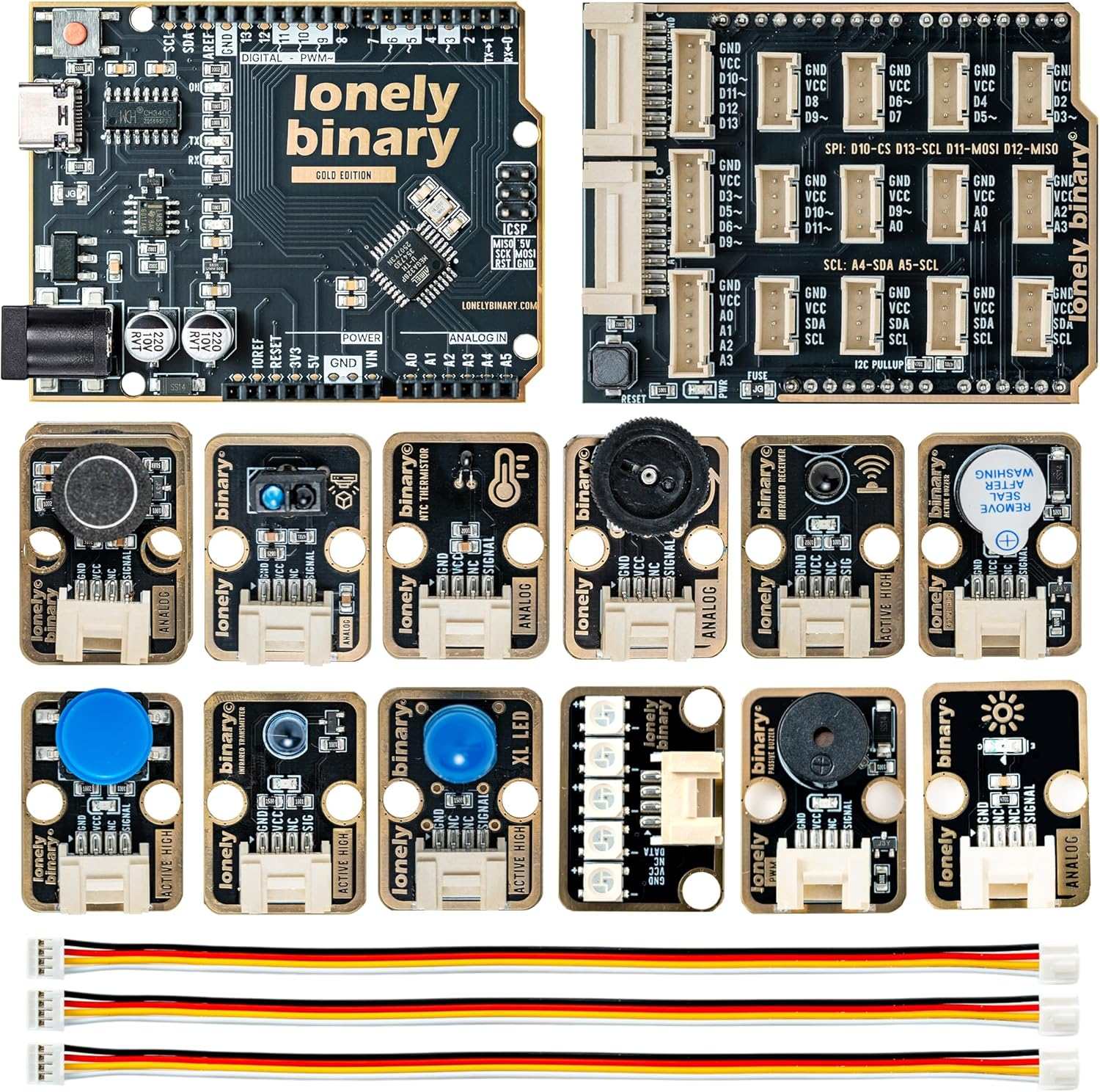 Tinkerblock Uno R3 Starter Kit Compatible with Arduino UNO R3 Atmega328P Development Board,12 Plug-In Sensor + Extension Board with Video Tutorials Compatible with Arduino IDE image number 5