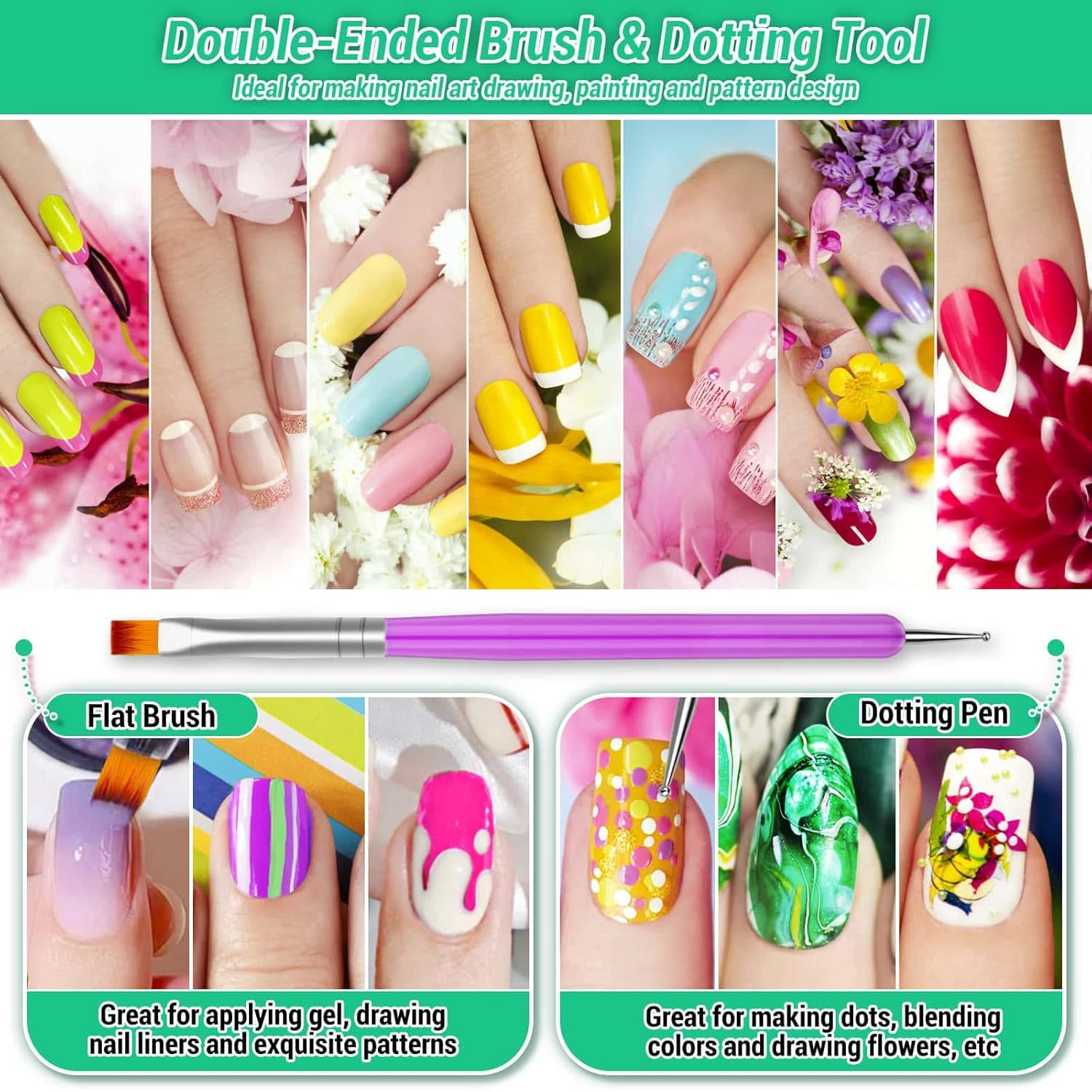 Audab B7000 Jewelry Adhesive with Rhinestones for Crafts, 2100Pcs Flat Back Gems Green Crystal Rhinestones with Tweezer Dotting Tools Gems Glue for DIY Clothes Fabric Shoes Make up Nail Art DAMN-0128 image number 6