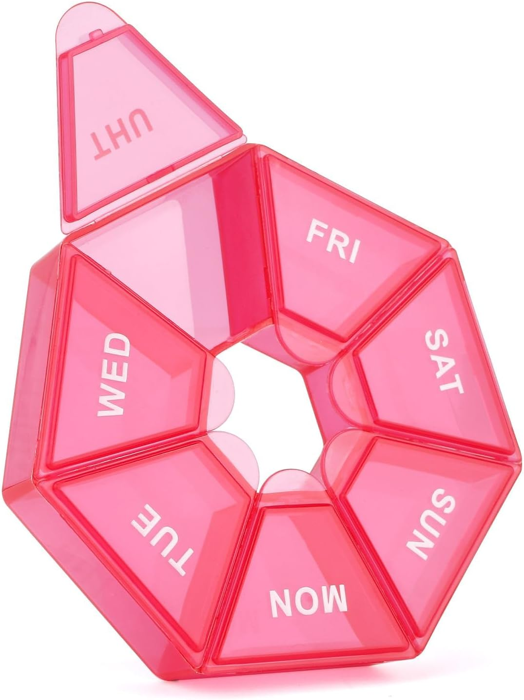 Pill Organizer Small 2 Pack Pill Box Small Pill Case Medicine Pill Organizer 1 Time a Day Weekly Pill Organizer Pill Container Pill Holder Daily Pill Organizer Travel Pill Organizer 7 Day Red image number 1