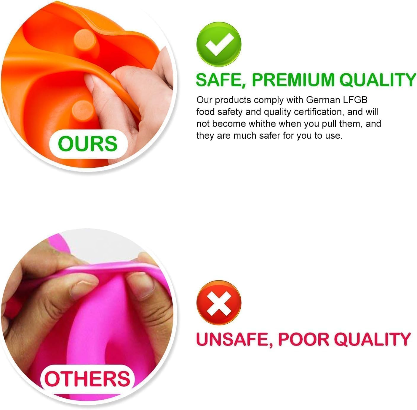 3-Pack Silicone Baking Tray Onut Baking Pan Baking Tray Bakeware of Non-Stick Donu100% Nonstick Silicone.Bpa Free Mold Sheet Tray.Tray Measures 10X7 Inches.Fda Approved Food Grade.Easy Clean image number 5