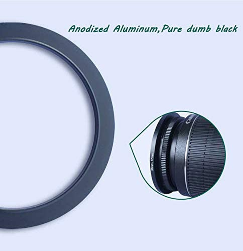 52Mm-58Mm Step up Ring [ 52Mm Lens to 58Mm Filter], FANZR Camera Lens Filter Adapter Ring Lens, Premium Aluminum (2 Packs) image number 5