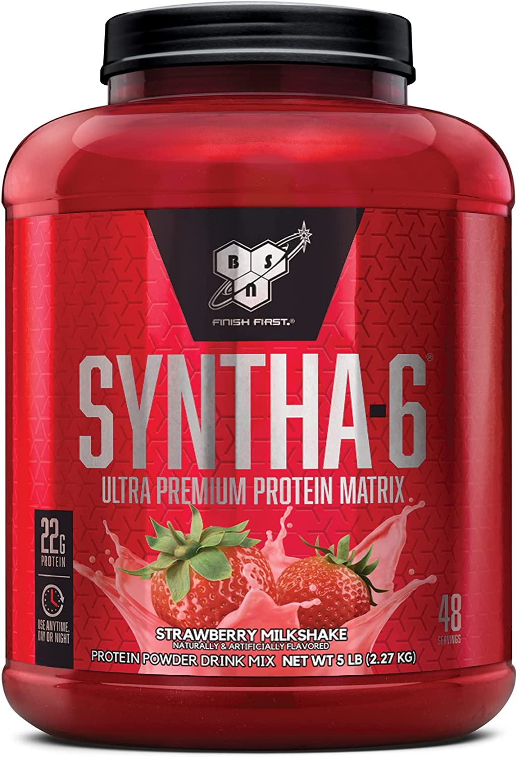 BSN SYNTHA-6 Ultra Premium Protein Blend, Strawberry, 2.27Kg, 48 Servings
