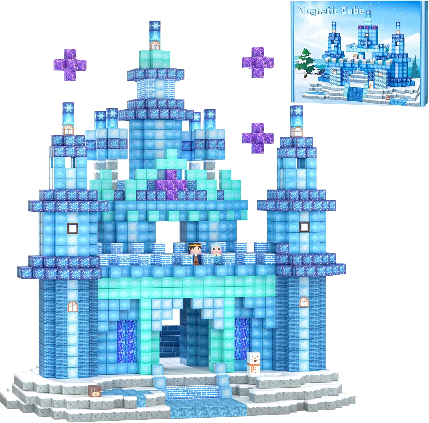 150PCS Magnetic Blocks Frozen Toys, Magnetic Building Blocks Cubes Tiles, STEM Sensory Outdoor Toys for Kids Toddlers Boys Girls Ages 3 4 5 6 7 8 Easter Birthday Gifts image number 3