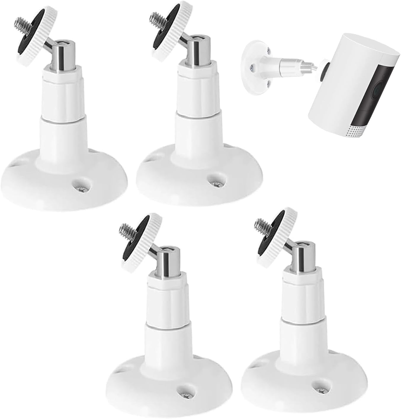 Lyfengdeam 2 Pack Wall Mount Compatible with Wyze Cam Pan V3 & Wyze Cam V4/V3 & Wyze Cam Outdoor/Indoor, 360 Degree Swivel Adjustable Bracket for Wyze Cam and Other Camera with Same Interface (Black)