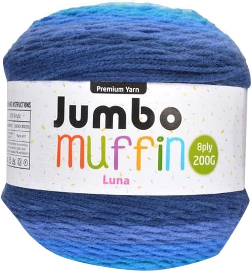 Yatsal Jumbo Muffin 8-Ply Premium Knitting Yarn 200 G, Luna