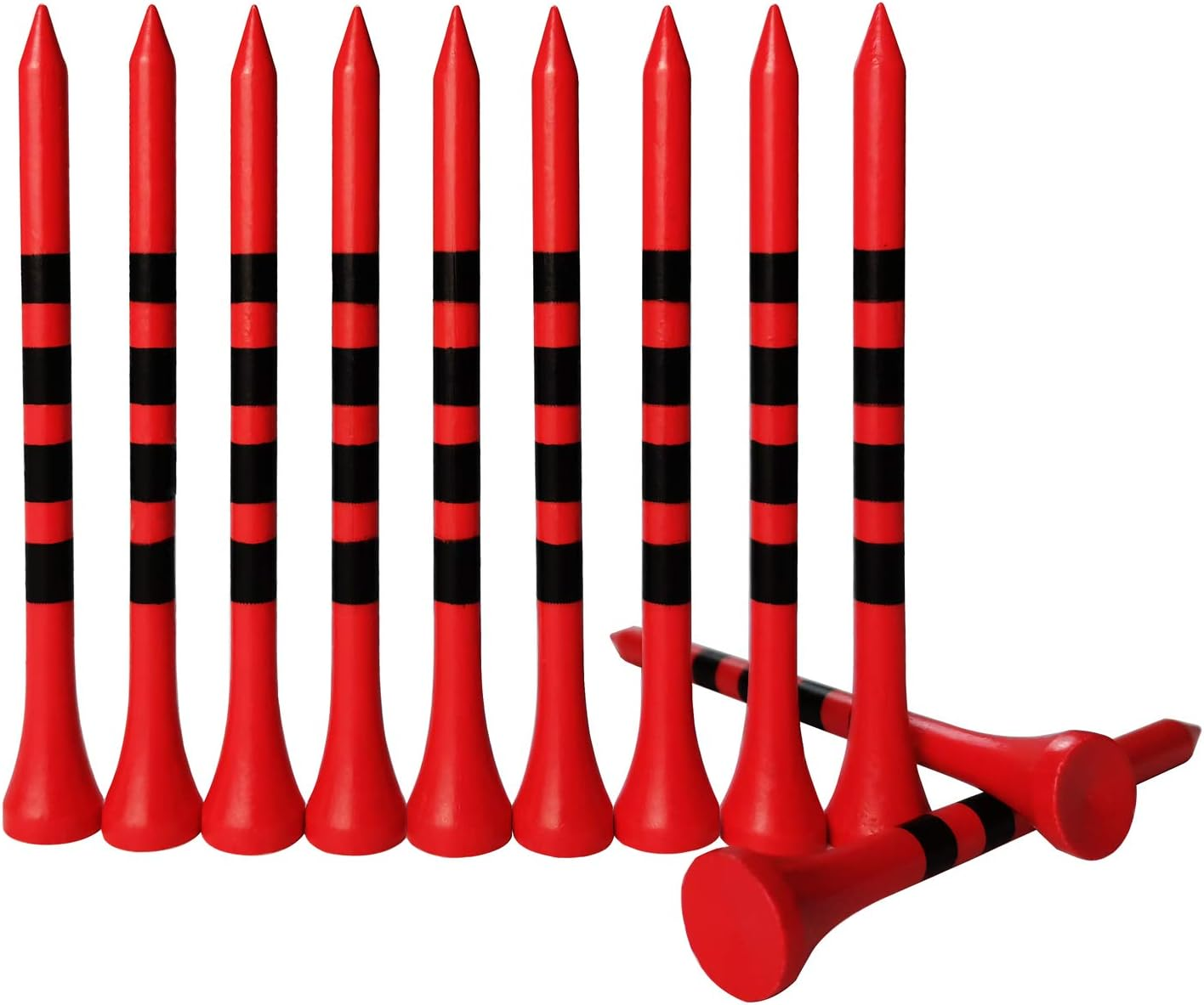 Golf Tees, 100 Packs of 3-1/4 Inch Professional Natural Bamboo Golfing Tees, Durable & Stable Professional Tee System, Reducing Friction & Side Spin