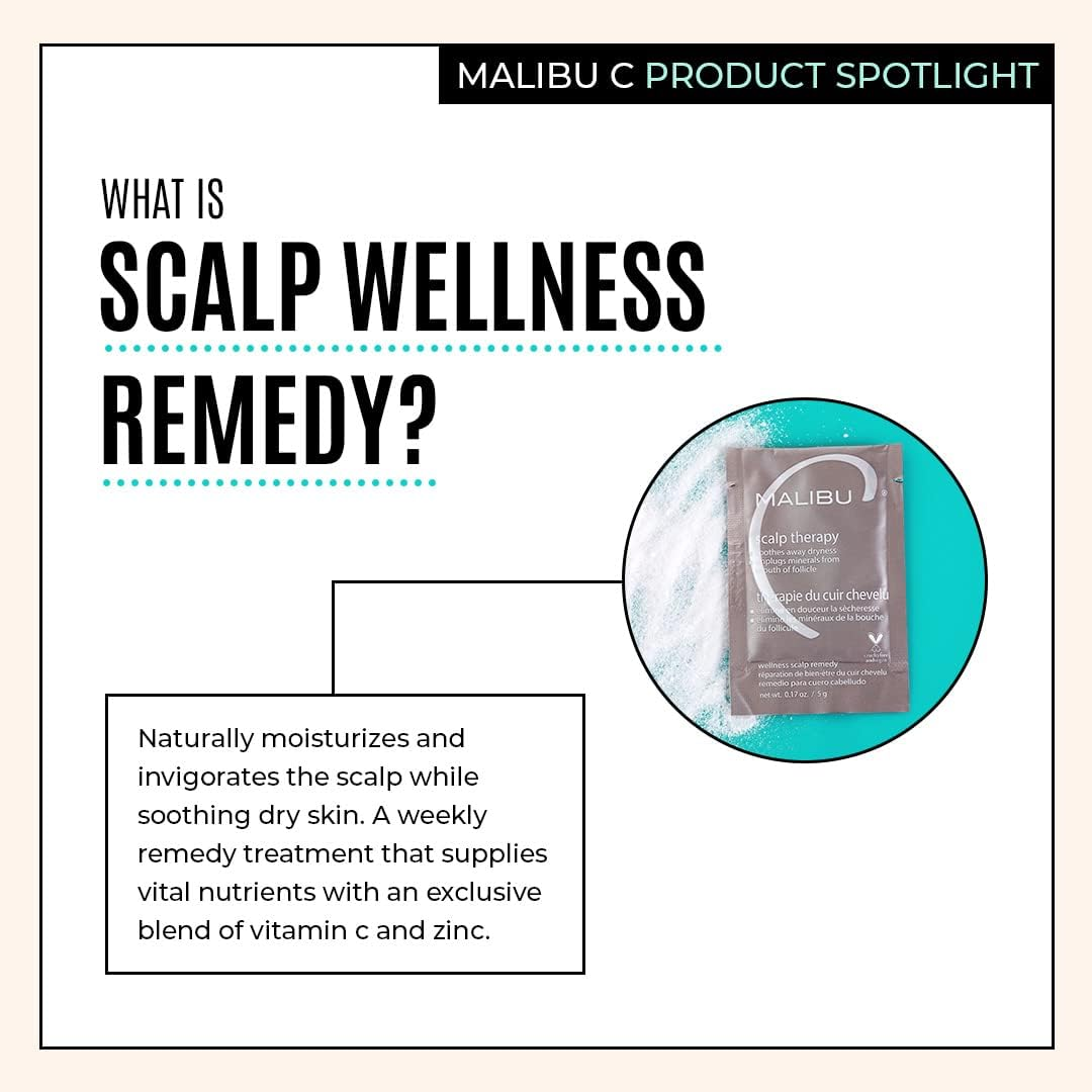 Malibu C Scalp Therapy Wellness Remedy - Mineral Build up Scalp Cleanser with Salicylic Acid + Vitamin C - Moisturizing & Soothing Dry Scalp Care image number 4