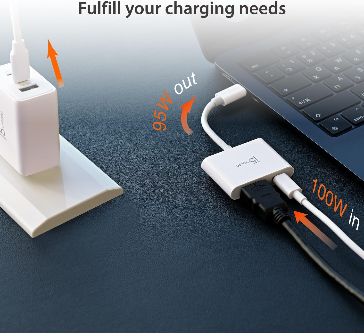 J5Create USB-C to 4K HDMI Adapter with Power Delivery, Supports 4K UHD Video, Passthrough Power up to 100W for Connected Devices, Compatible with Macbook, Ipad, Smartphone, Laptop image number 6