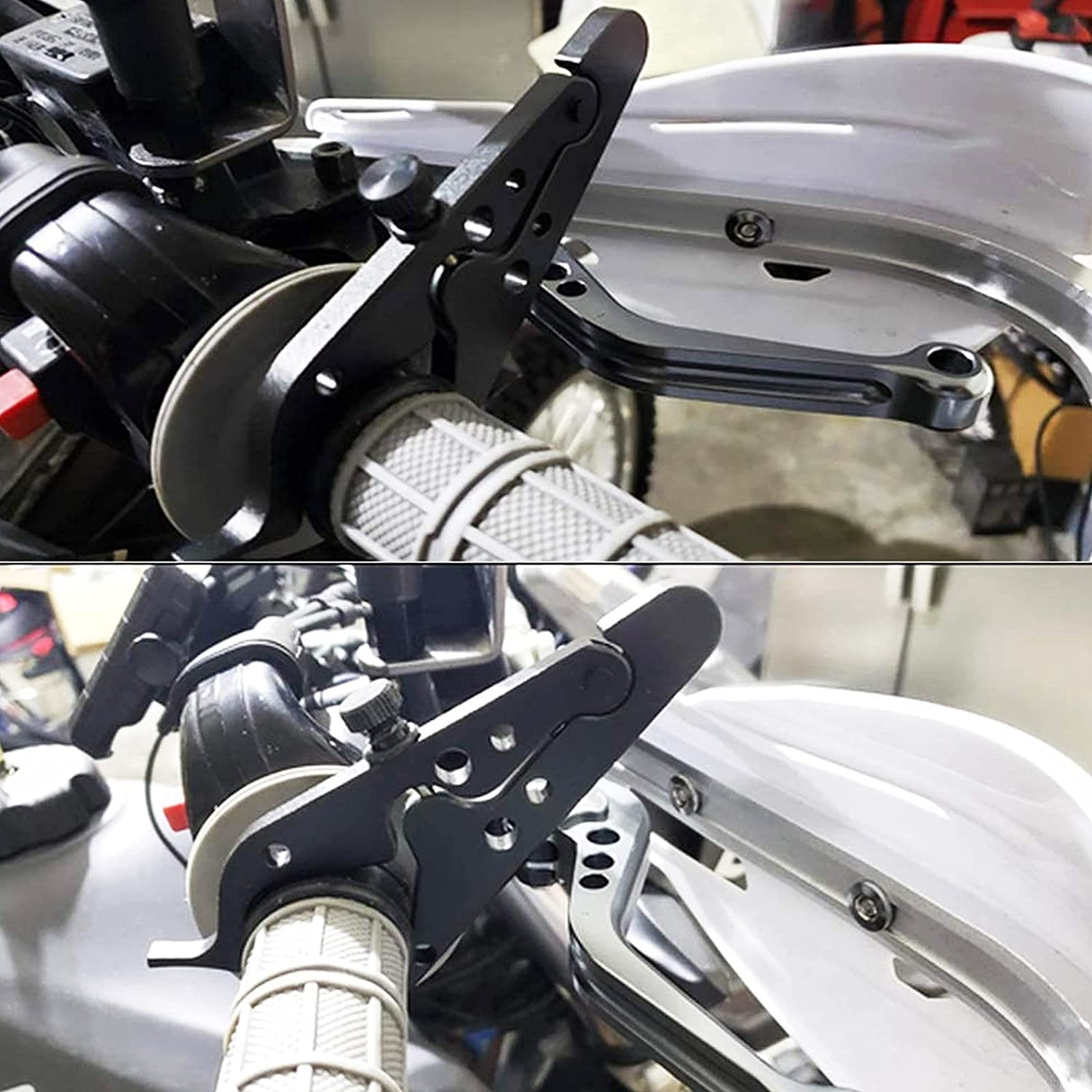 Throttle Lock Worthplanet Throttle Assist Wrist Hand Grip Lock Throttle Clamp Handlebar Control Assist Tool Cruise Throttle Clamp Aluminum with Silicone Ring for Motorcycle Sports Bikes W120031 image number 4