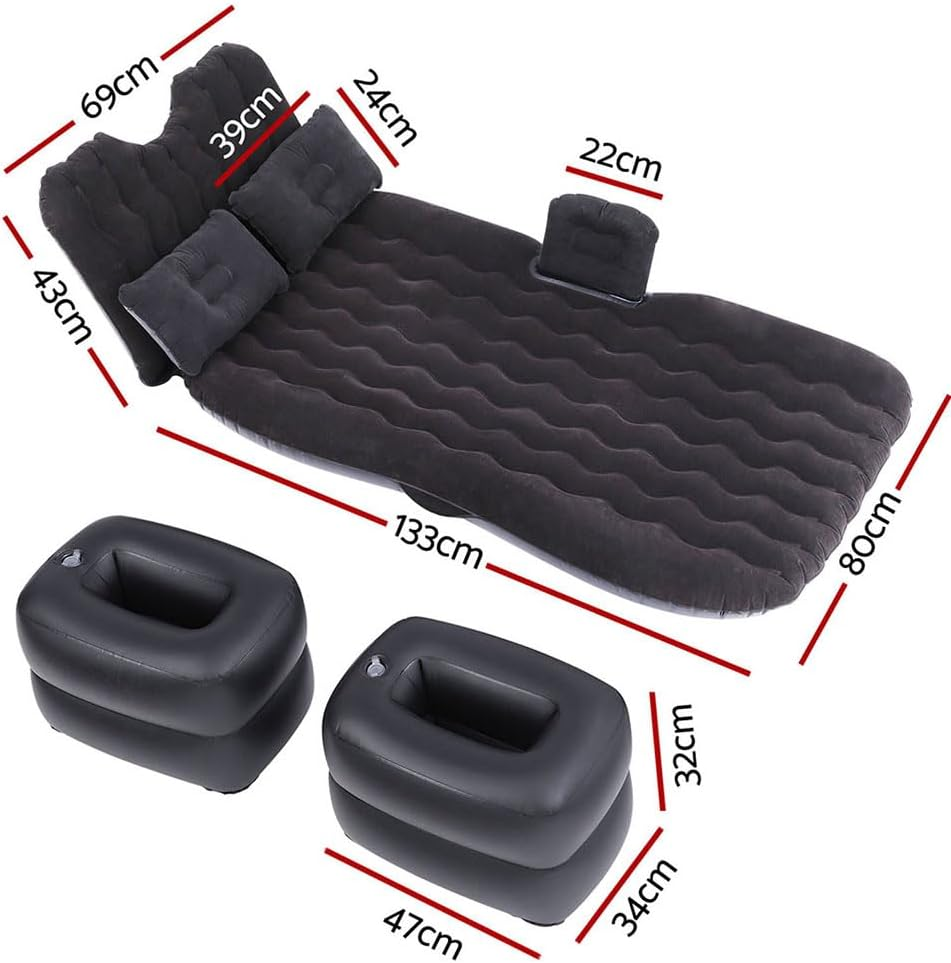 Weisshorn SUV Car Air Mattress, 176 X 80Cm Inflatable Bed Folding Foldable Mattresses Back Seat, Portable Outdoor Camping Travel Chair with Carry Bag and 2 Pillows Charcoal image number 6