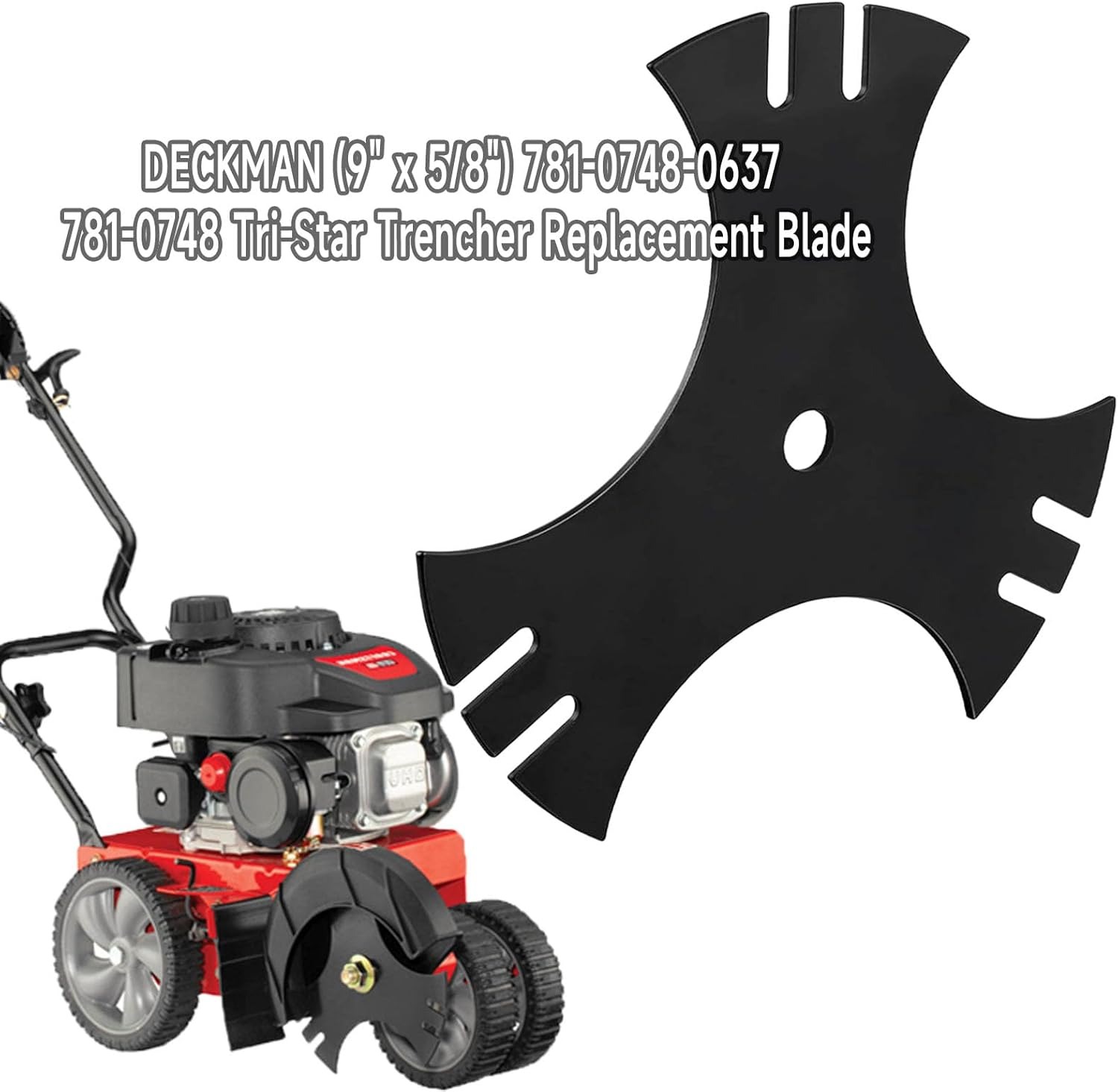 (9" X 5/8") 781-0748-0637 781-0748 Tri-Star Trencher Replacement Blade, Compatible with MTD 781-0748 981-0748 40-009 490-105-M017 for Troy-Bilt TB554, TEB515 (3 Pack) image number 5