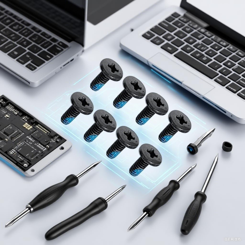 Lower Bottom Screws for Dell Inspiron 5577 5576 7557 7559 M2X5 Black Laptop Bottom Base Cover Case Hexagonal Plum Screws image number 3