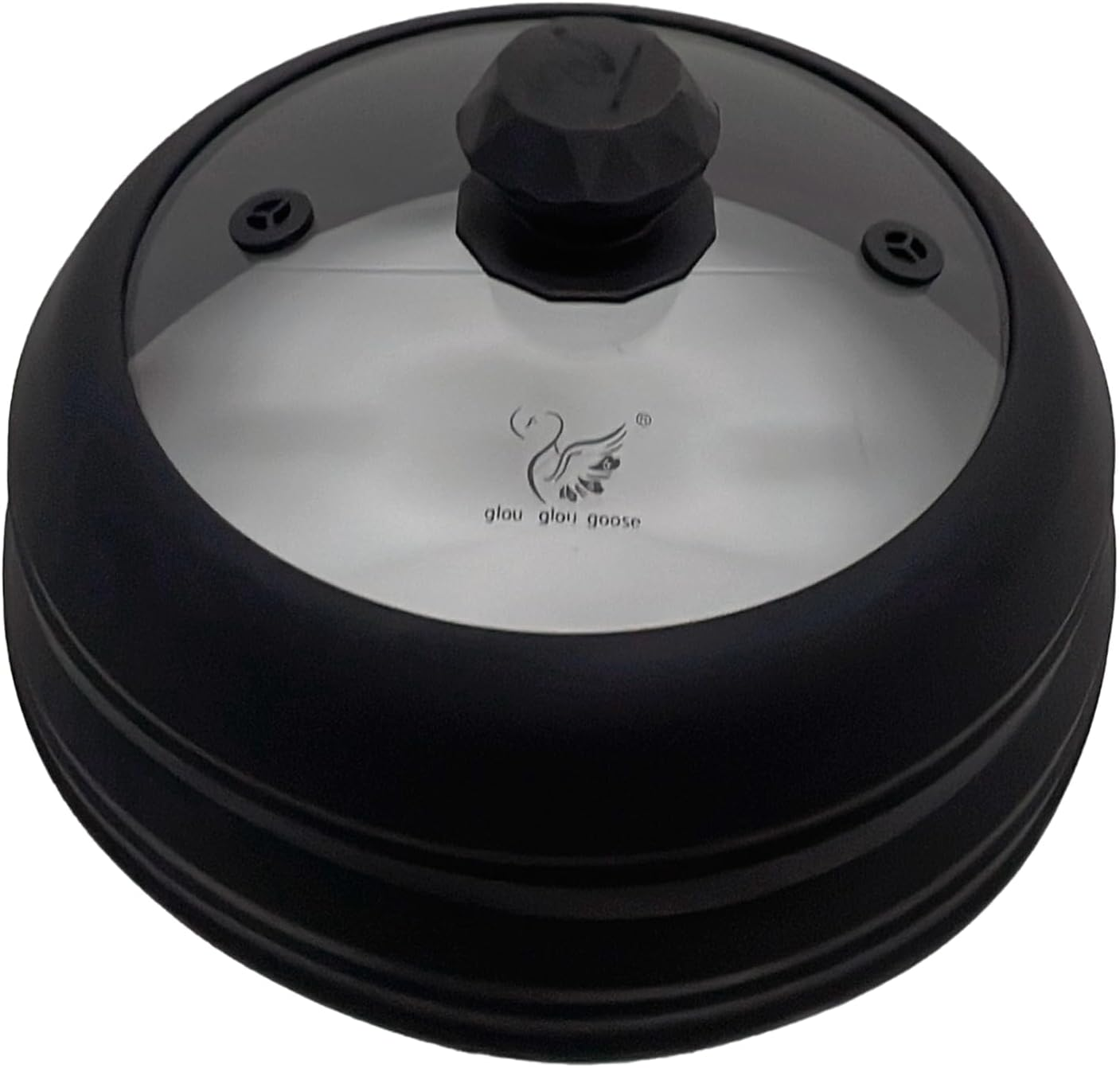 Viviendo Universal Silicone Lid, Collapsible Microwave Tempered Glass Cover and Multifunction Silicone Splatter Guard Lid - Large Red