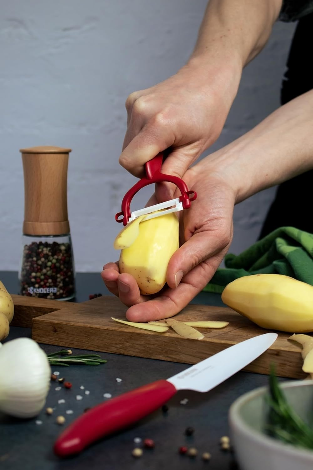 Kyocera Paring Knife, White/Red, FK-075 WH-RD image number 4