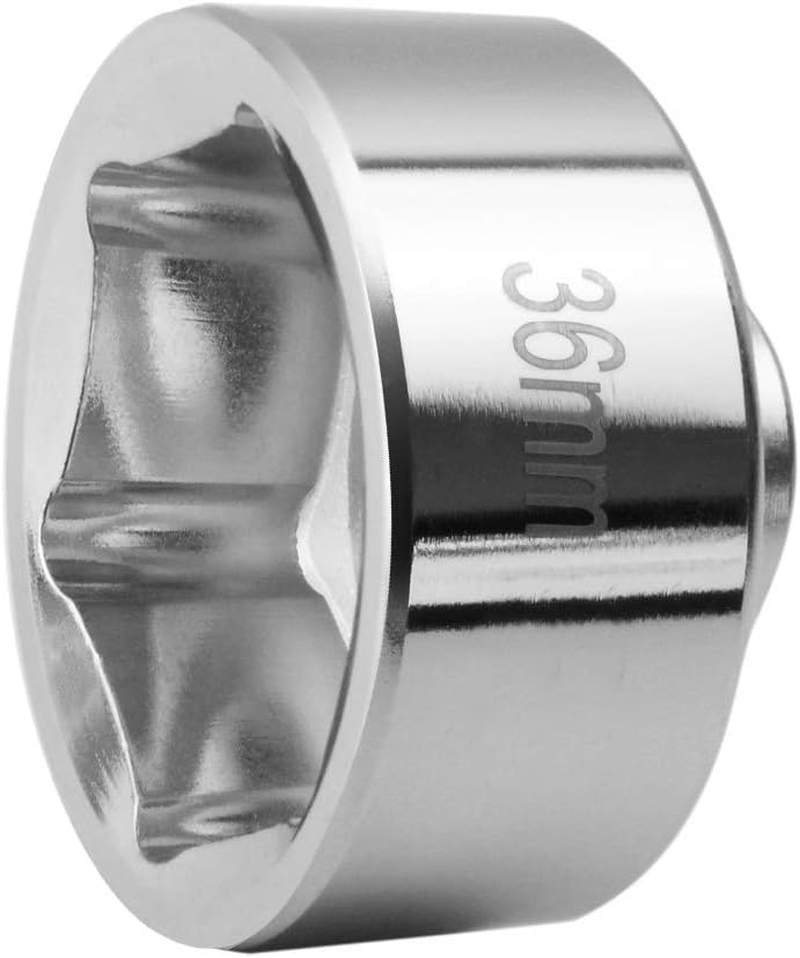 Heavy Duty 7-Piece Oil Filter Cap Wrench Tool Kit Can Last for Ever Includes 24Mm,27Mm,29Mm,30Mm,32Mm,36Mm,38Mm Socket Set Compatible with Mercedes Benz, VW, BMW and More Oil Filter Housing image number 1