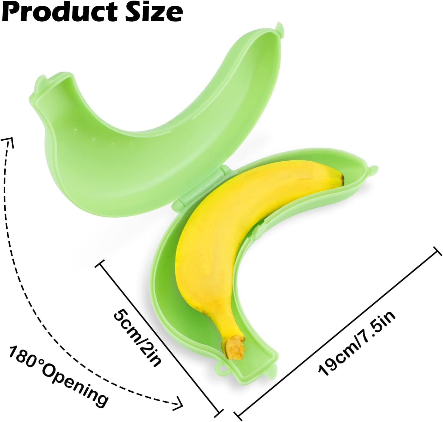 Portable Banana Holder Banana Boxes,3Pcs Banana Protector Storage Case Banana Box,Banana Case Banana Protector Banana Holder Banana Box,Plastic Banana Protector Box Banana Case Banana Container Box image number 3