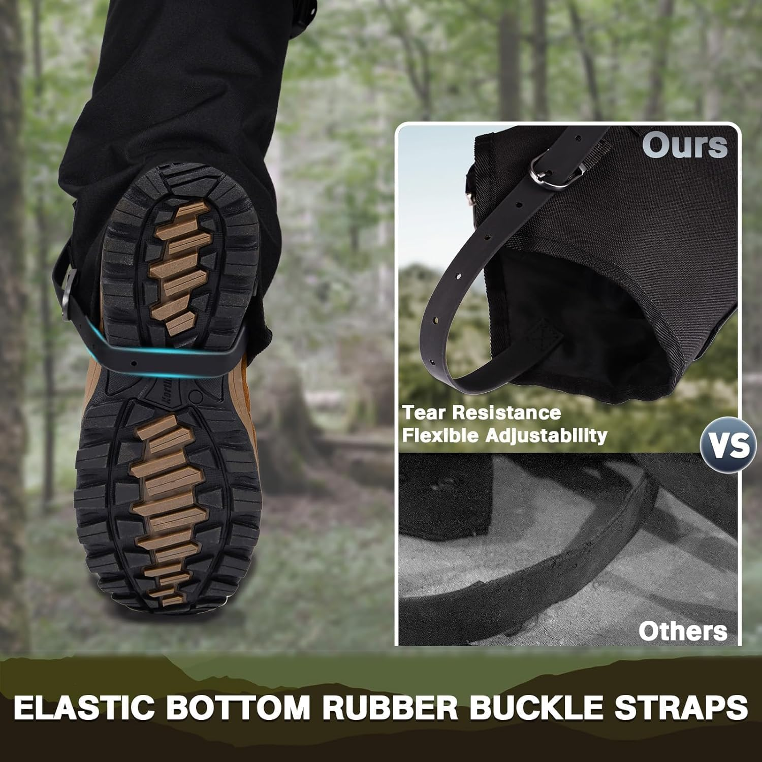 Snake Gaiters，Waterproof and Breathable Leg Gaiters for Women and Men Super Thin, Hunting Gear for Hunting Hiking Farm Working image number 5