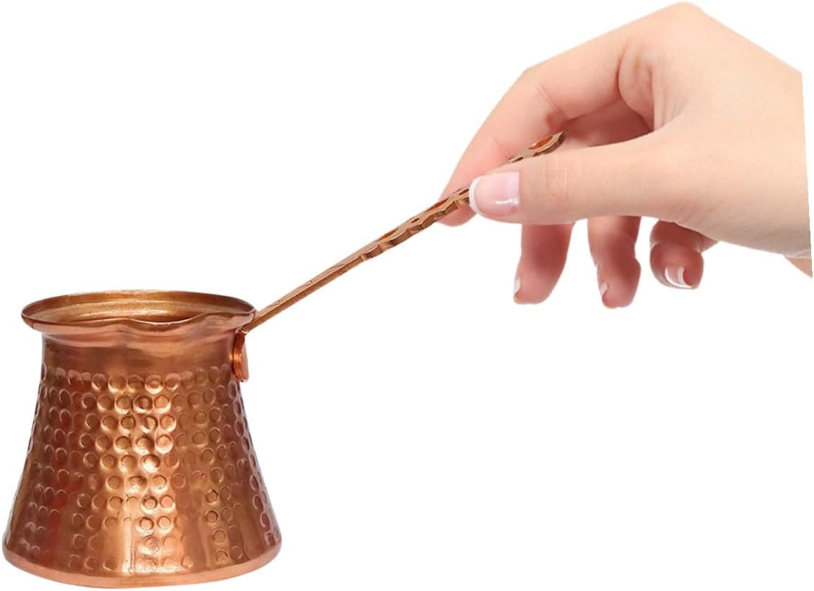 SOLUSTRE 320Ml Multi-Function Turkish Coffee Pot Aluminium Alloy Coffee Maker Compact Espresso Kettle Retro Wear-Resistant for Tea Supplies image number 3