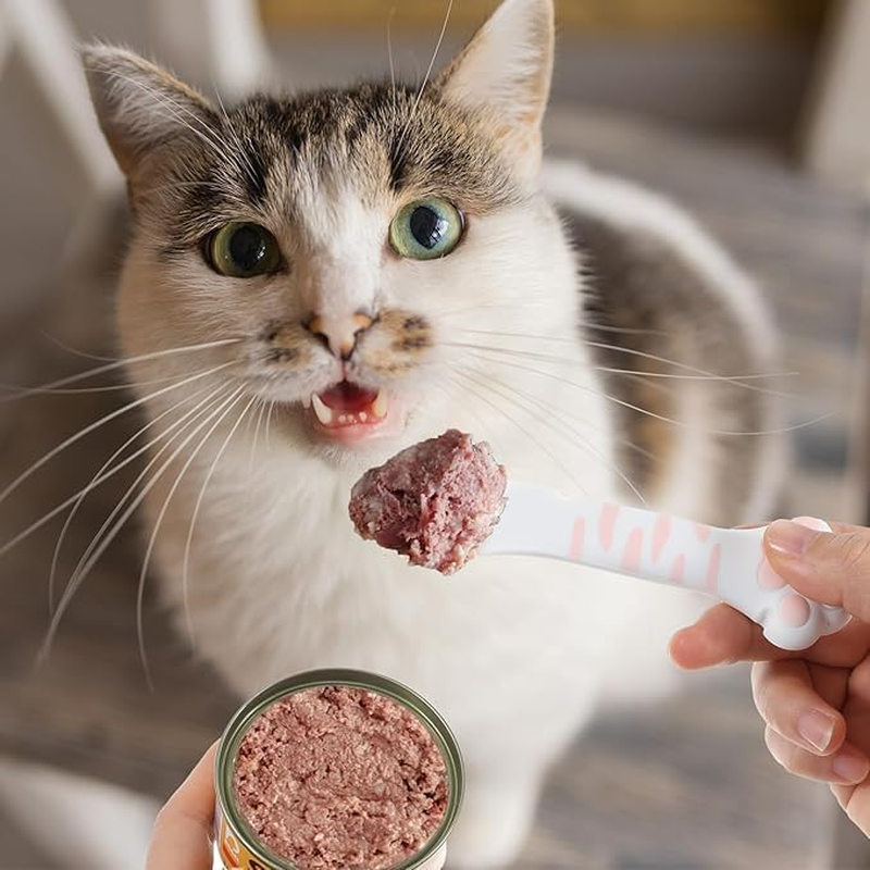 Silicone Cat Paw Scoop, 2 Pcs Multi-Purpose Cute Paw Can Opener Wet Food Spatula, Silicone Cat Can Opener Spoon with Cute Paw Shape image number 3