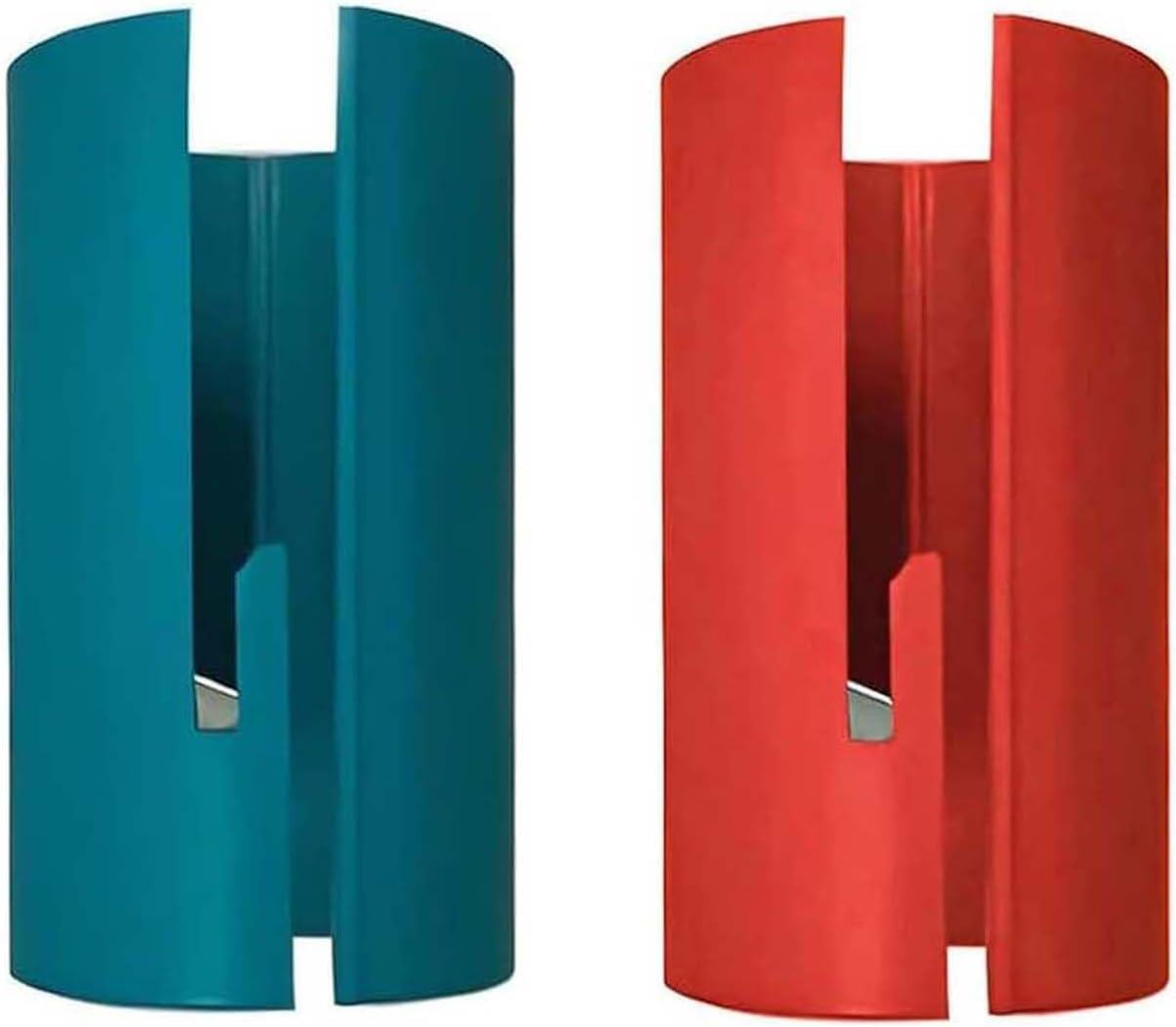 Wrapping Paper Cutter, Gift Wrap Cutter, Portable Sliding Wrapping Paper Roll Cutter Tool, Upgraded Kraft Paper Roll Slitter Cutter, Safer and Easier Cutting - 2 Pack (Red+Green)