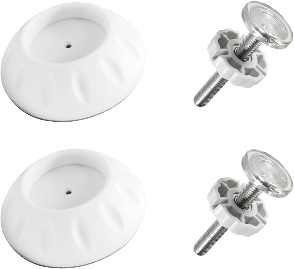 Fkereg 2 Pack Gate Wall Protector with Threaded Spindle Rods M10, Pressure Mounted Gate Extender Extension, Dog Gate Banister Adapter, Pet Gate Wall Cups Replacement Parts Hardware for Stairs image number 6