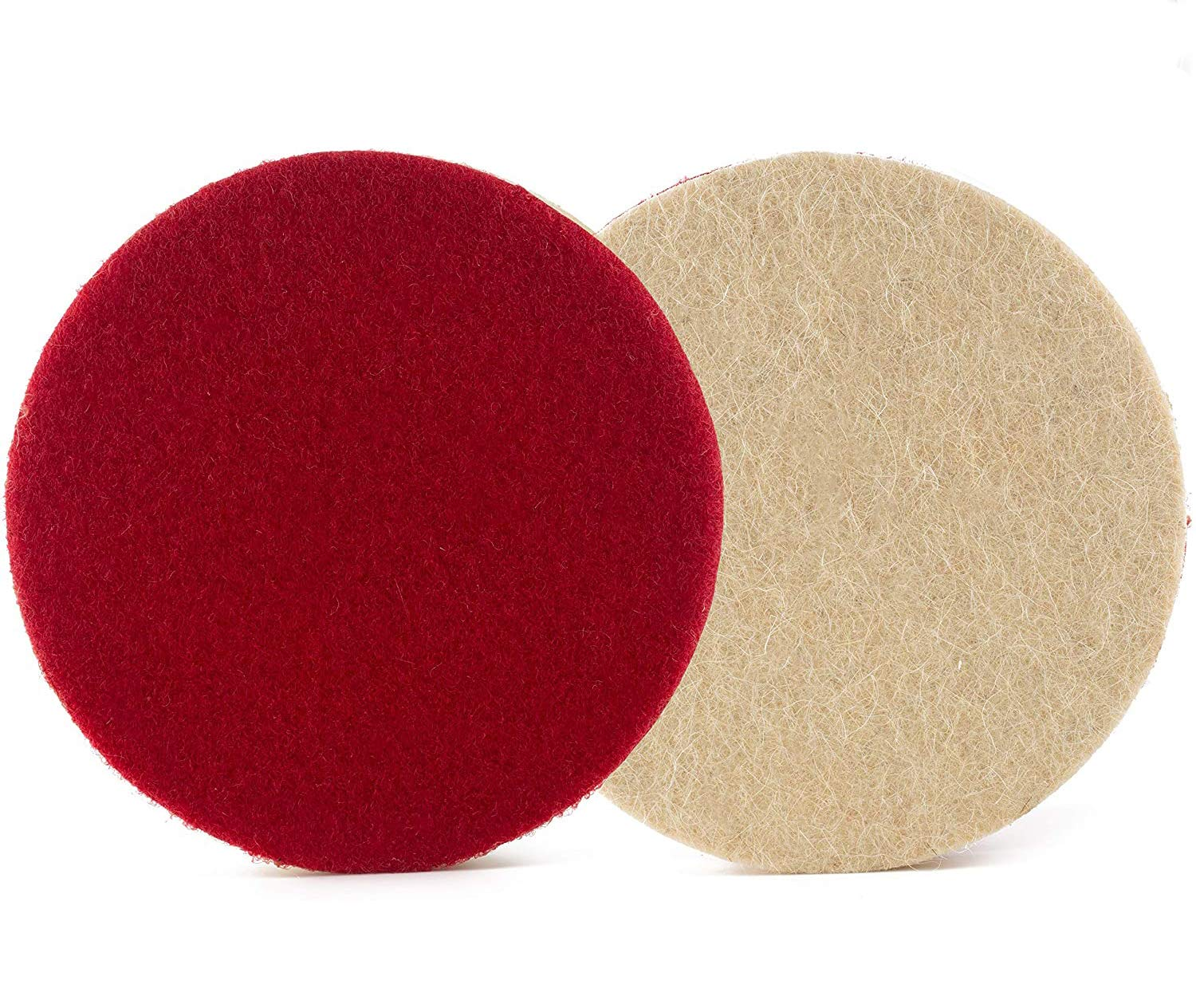Glass Polish (150Mm) Dense Felt Polishing Pad, Low and High Speed Hook and Loop Buffing Wheel - GP11034