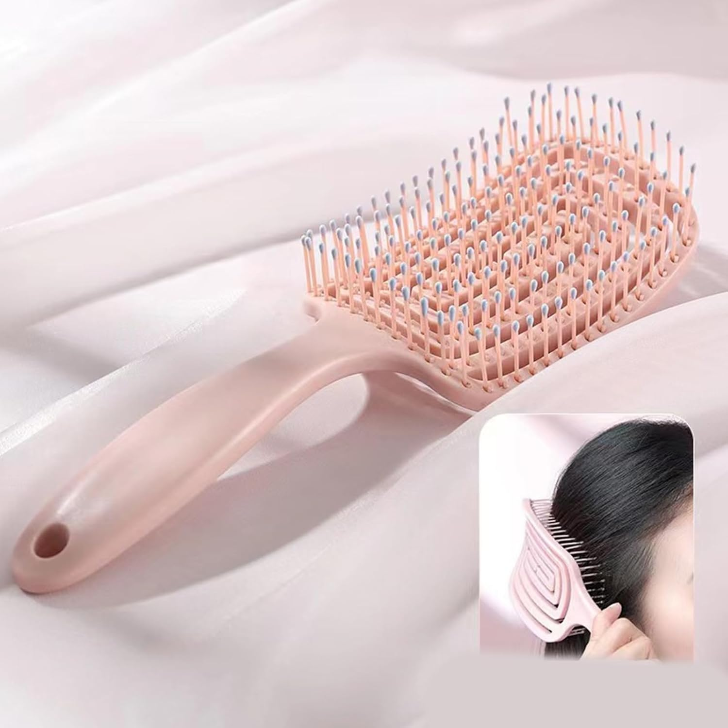 ASHLUYAK Professional anti Static Hair Brush Curved Women Scalp Massage Comb for Salon Hairdresser Styling Tools Detangling Hair Brush image number 4