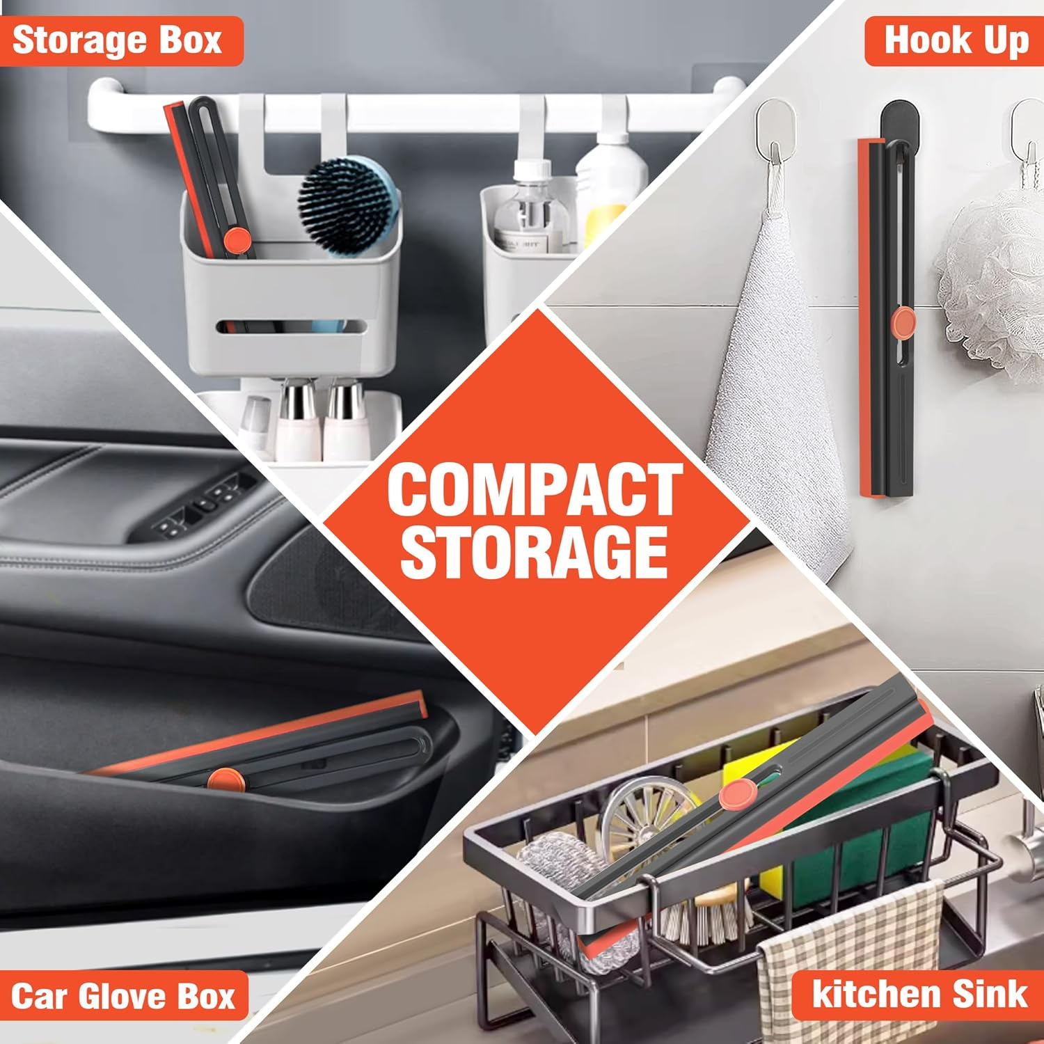 Shower Squeegee for Glass Doors, Squeegee for Window Cleaning, image number 2