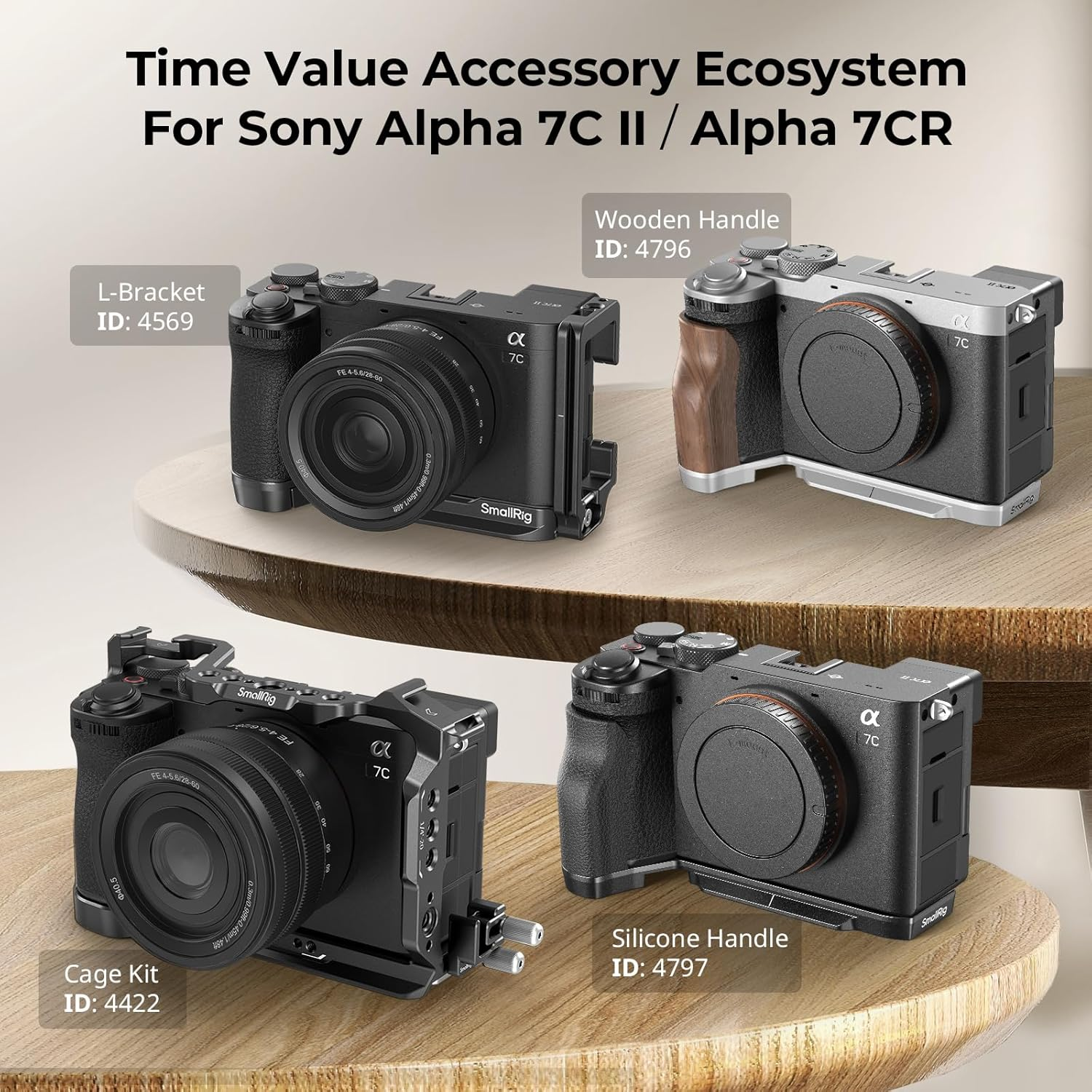 Smallrig Thumb Grip for Sony Alpha 7C Ii/Alpha 7CR / Alpha 7C, Ergonomic Design, Built-In Cold Shoe, for Light, Microphone, Weight Only 8G (Black) - 4820 image number 4