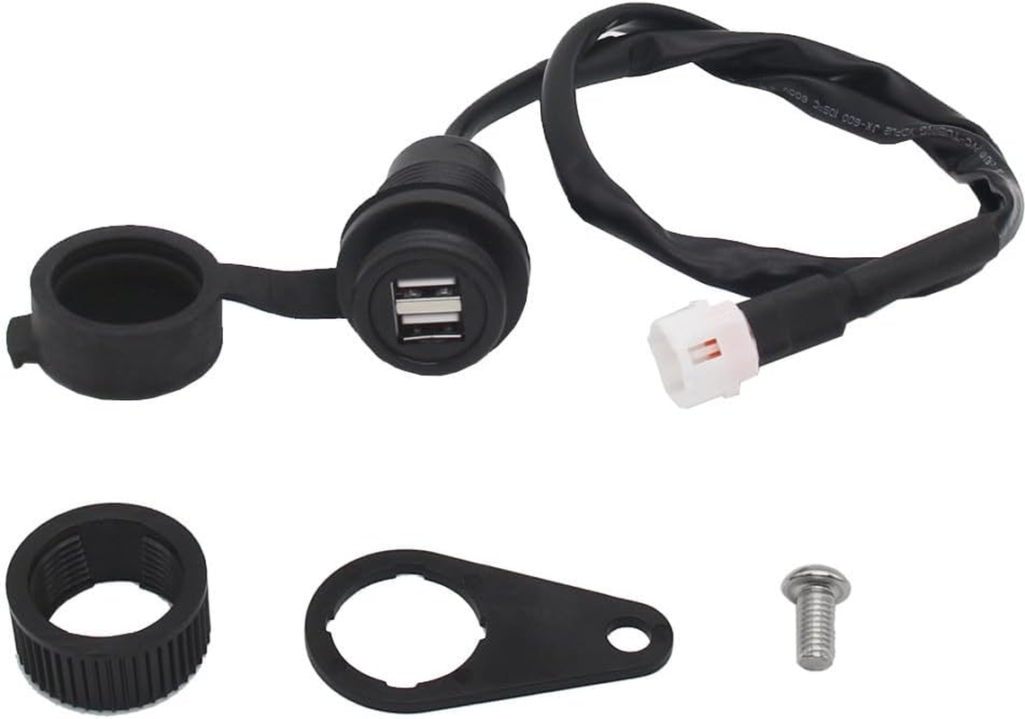 Motorcycle USB Charging Socket Modified USB Chargers Adapter with Dual 5V/2A Port Waterproof Cover Replacement for MT-09 SP MT07 XSR700 image number 2
