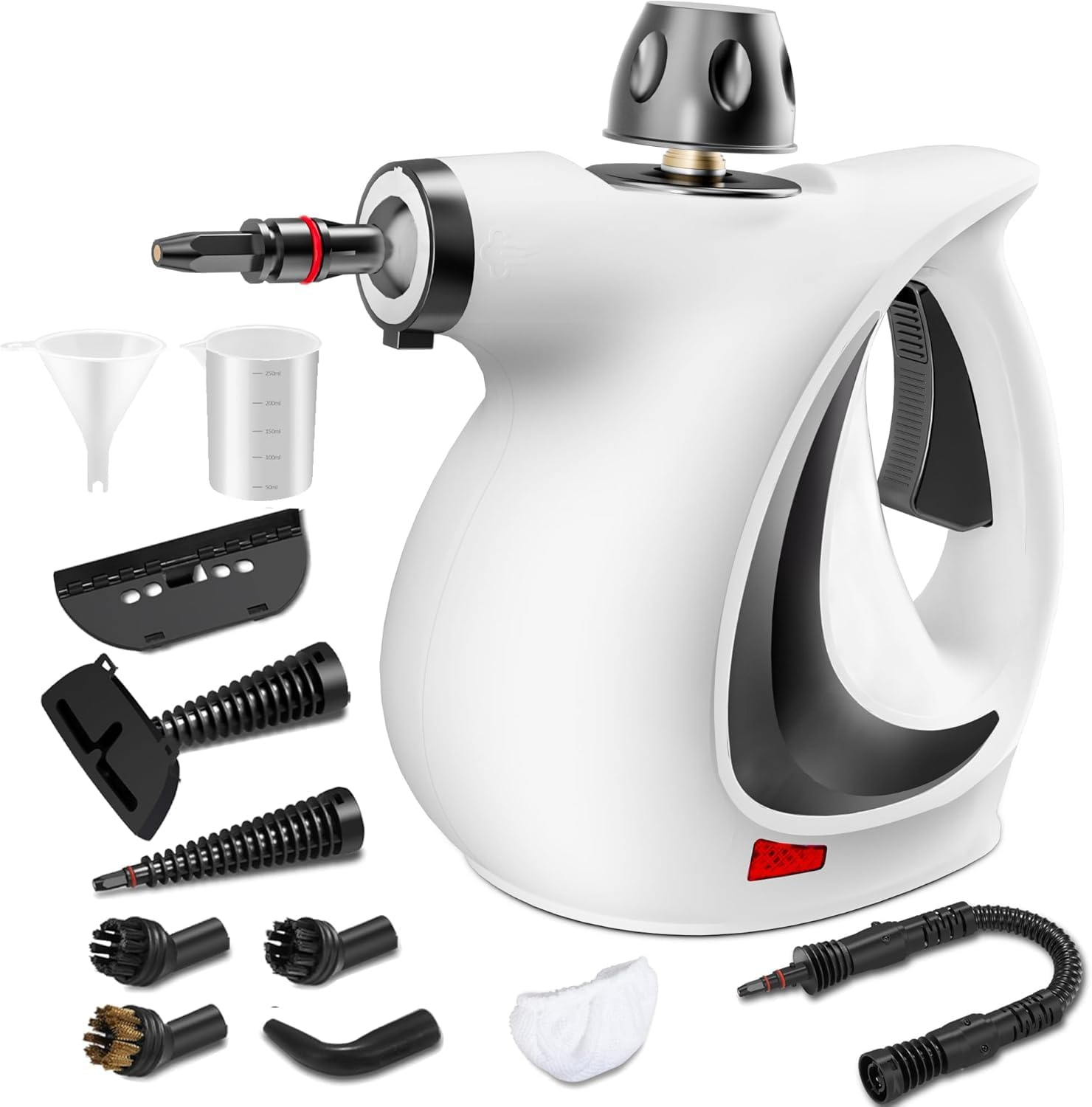 Jiaozoum Handheld Steam Cleaner, Portable Steamer with Large Capacity,11-Piece Accessory Set for Floor, Car, Carpet, Upholstery, Couch, Tile, Windows Cleaning image number 2