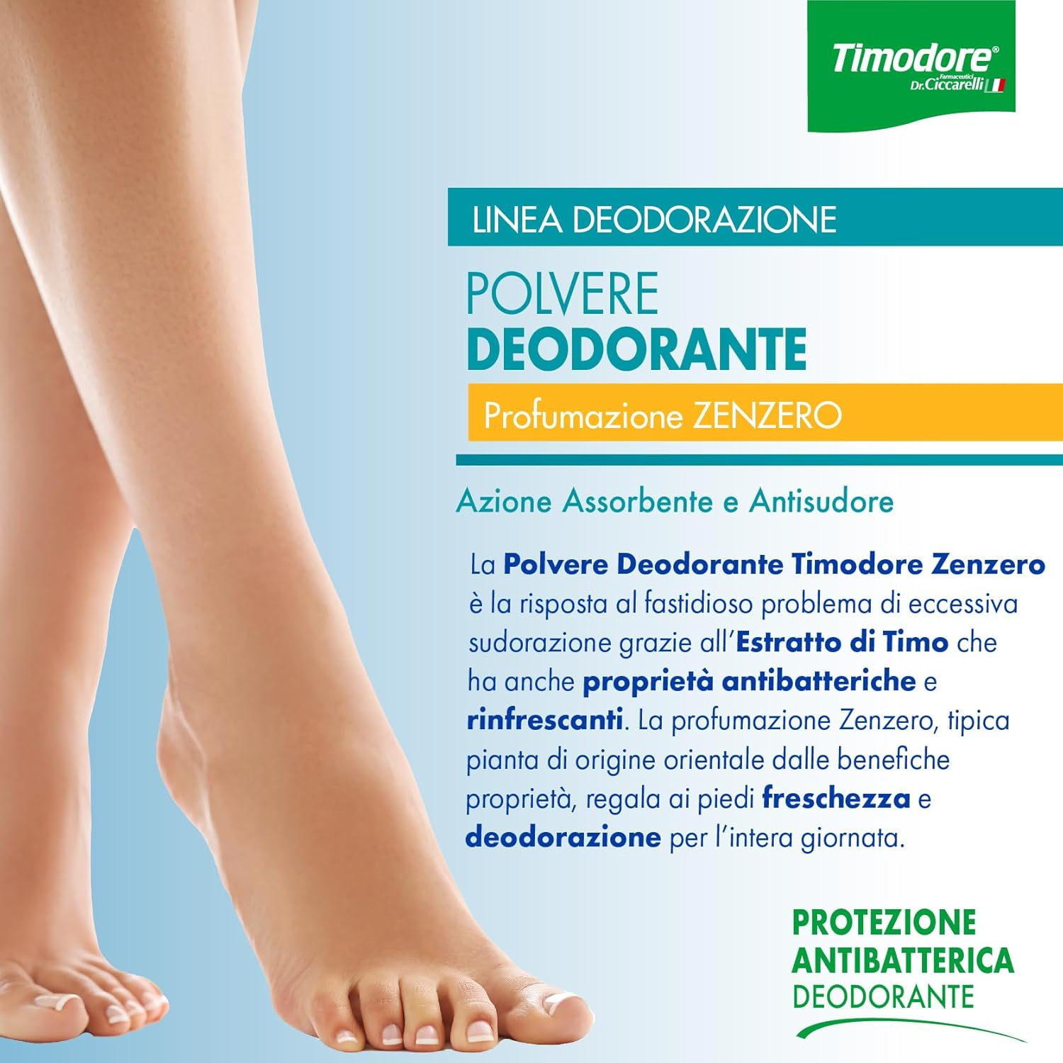 TIMODORE Deodorant Powder Ginger - 75 G - 120 G image number 3