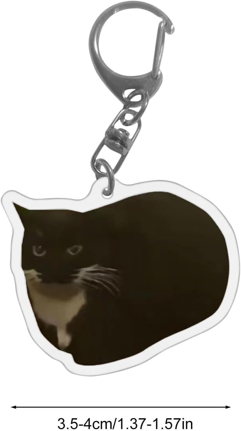 Furtryvl Keychain Charm | Unisex Fruit Shaped Crying Cat Key Pendant - 2D Acrylic Keychain Clicker Toy with Lanyard for Car Keys, Backpacks, Hand Bags, Kids and Adults image number 4