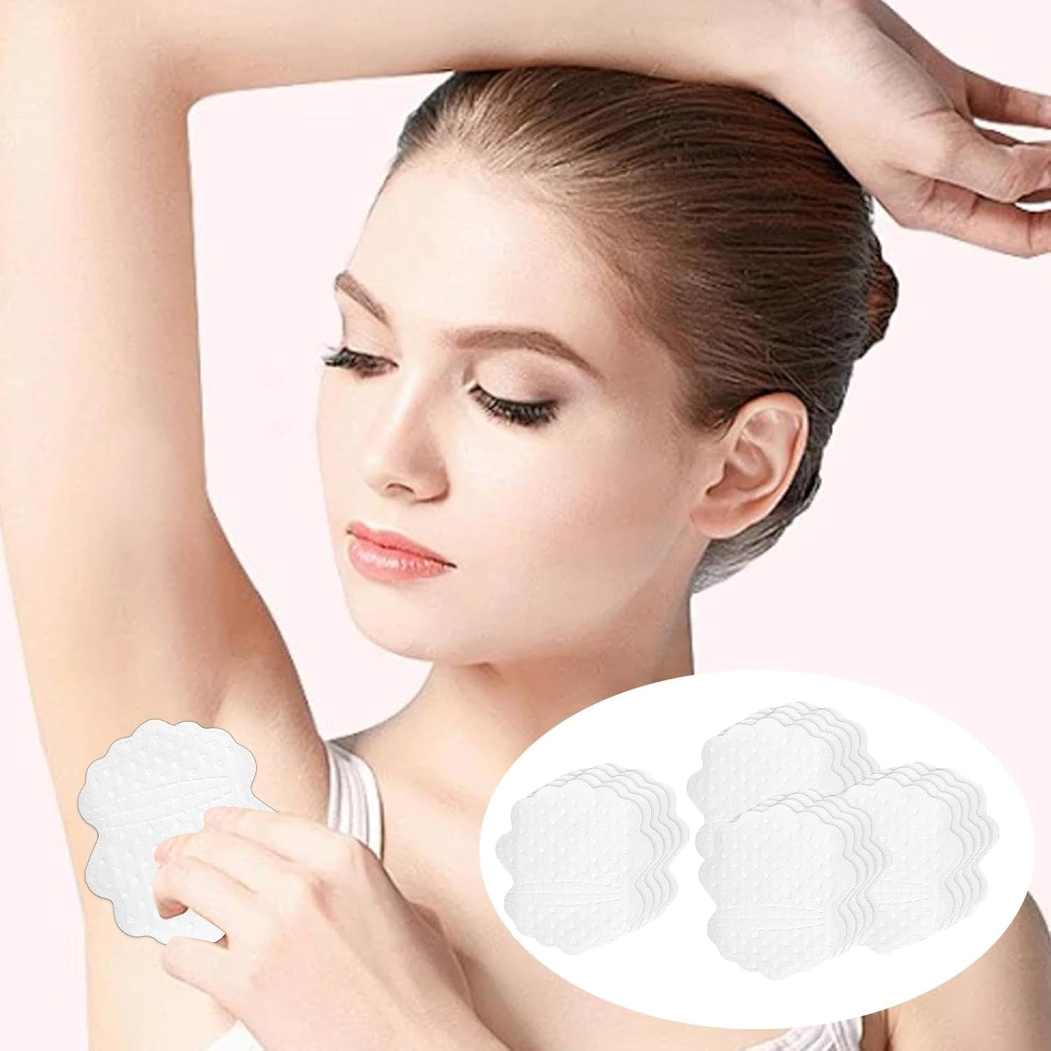 Zibeem Sweat Pads for under Arms,Armpit Sweat Patches Non Visible Sweat-Absorbing Patch | Portable Armpit Protection anti Sweating Pads, Breathable Dress Guards for Summer Daily Use image number 1