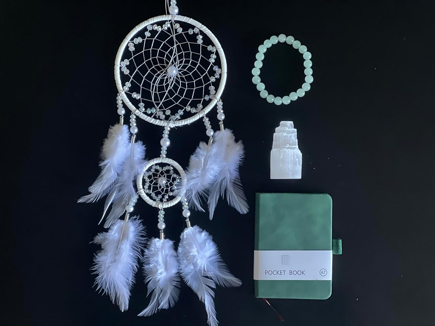 Dream Weaver Wellness Gift Pack &ndash; Dream Catcher, Pocket Journal, Crystal Tower & Aventurine Bracelet image number 5
