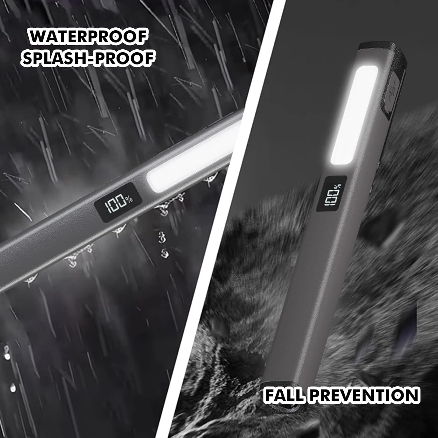 WIYETY 2 Pack LED Pen Lamp: Rechargeable COB Work Light with White and Red Modes, Portable Work Light with Magnet and Clip for Maintenance, Camping, Hiking, Emergency Etc image number 4