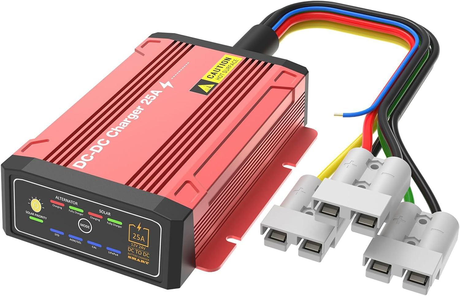 Waterproof DCDC Charger with MPPT for 12V 25A Lifepo4, Lead-Acid, SLA, Gel, AGM, Cal, DC to DC Battery Charger with Anderson image number 2