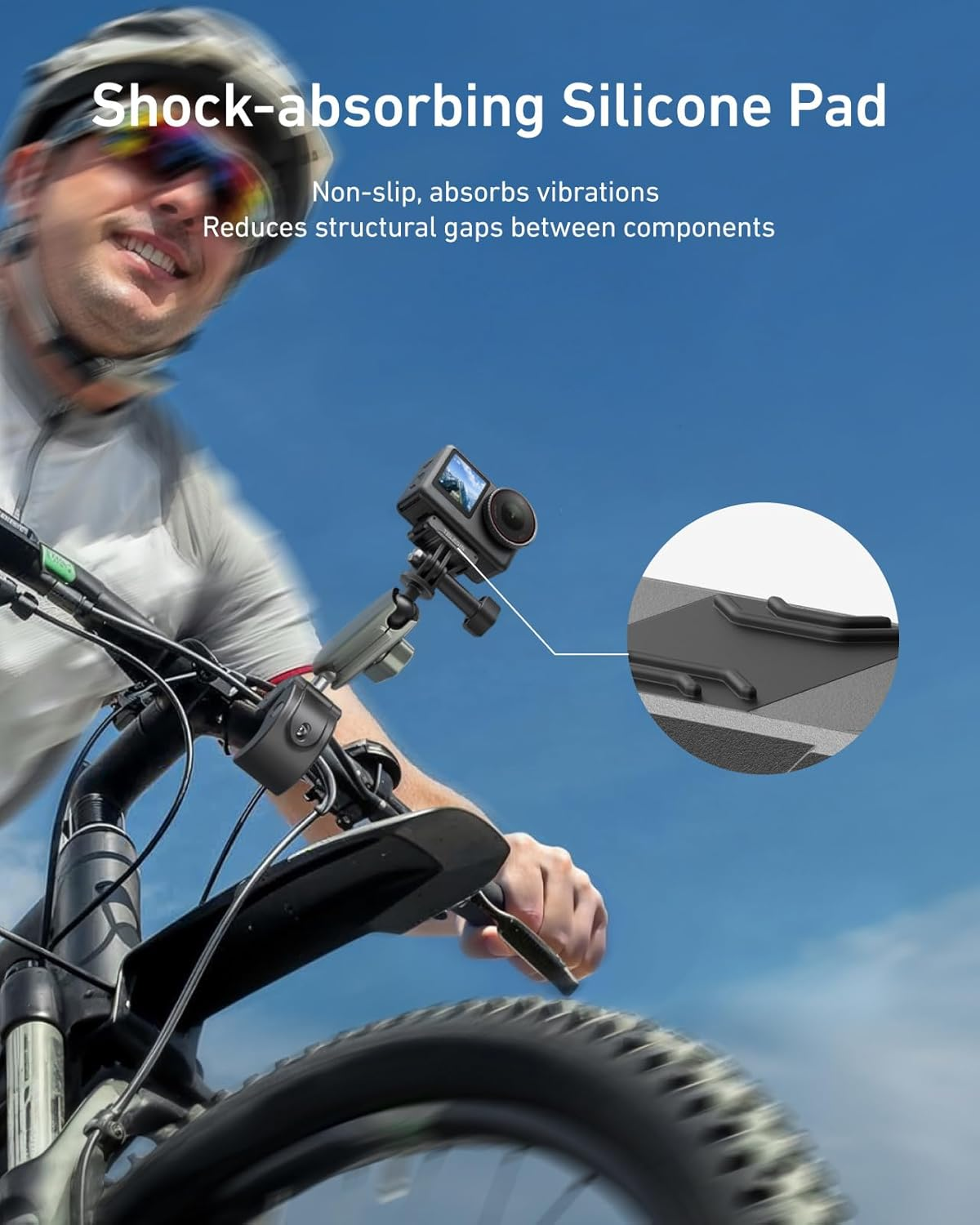 TELESIN Magnetic Quick Release Adapter Mount for DJI Osmo Action 6, Adapter Base for DJI Osmo Action 6 Accessories, Hypermagnetic Force&Metal Latches, Shock-Absorbing Silicone Pad image number 1