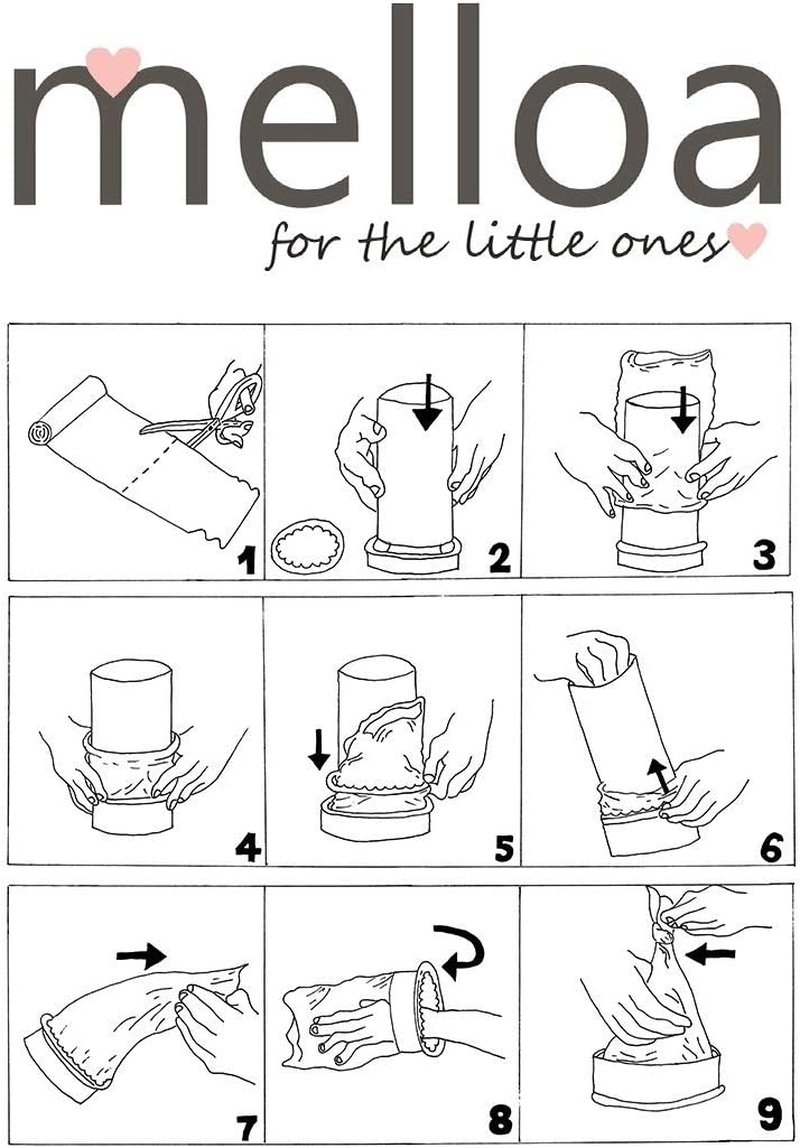 5 Cassettes Refilling KIT for Nappy Bins Compatible with : Tommee Tippee, Sangenic, Tec, Twist and Click, Simple, Maxi, Sprout, Littycat and Others Nappy Disposal Systems (White, 50M + Paper Tube) image number 4