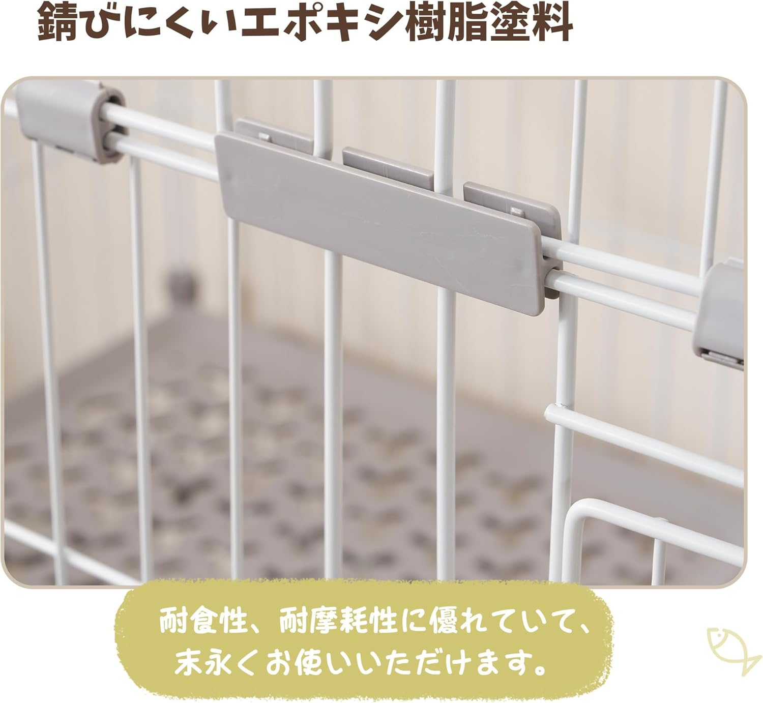 OSJ Cat Cage, 2 Tiers, Wide Design, Freely Combined, Includes Cat Door, Hammock Included, Tray, Large, Cat Cage, for Multiple Families, Cat House, Pet Cage, Answering Machine, Protection, Escape image number 3