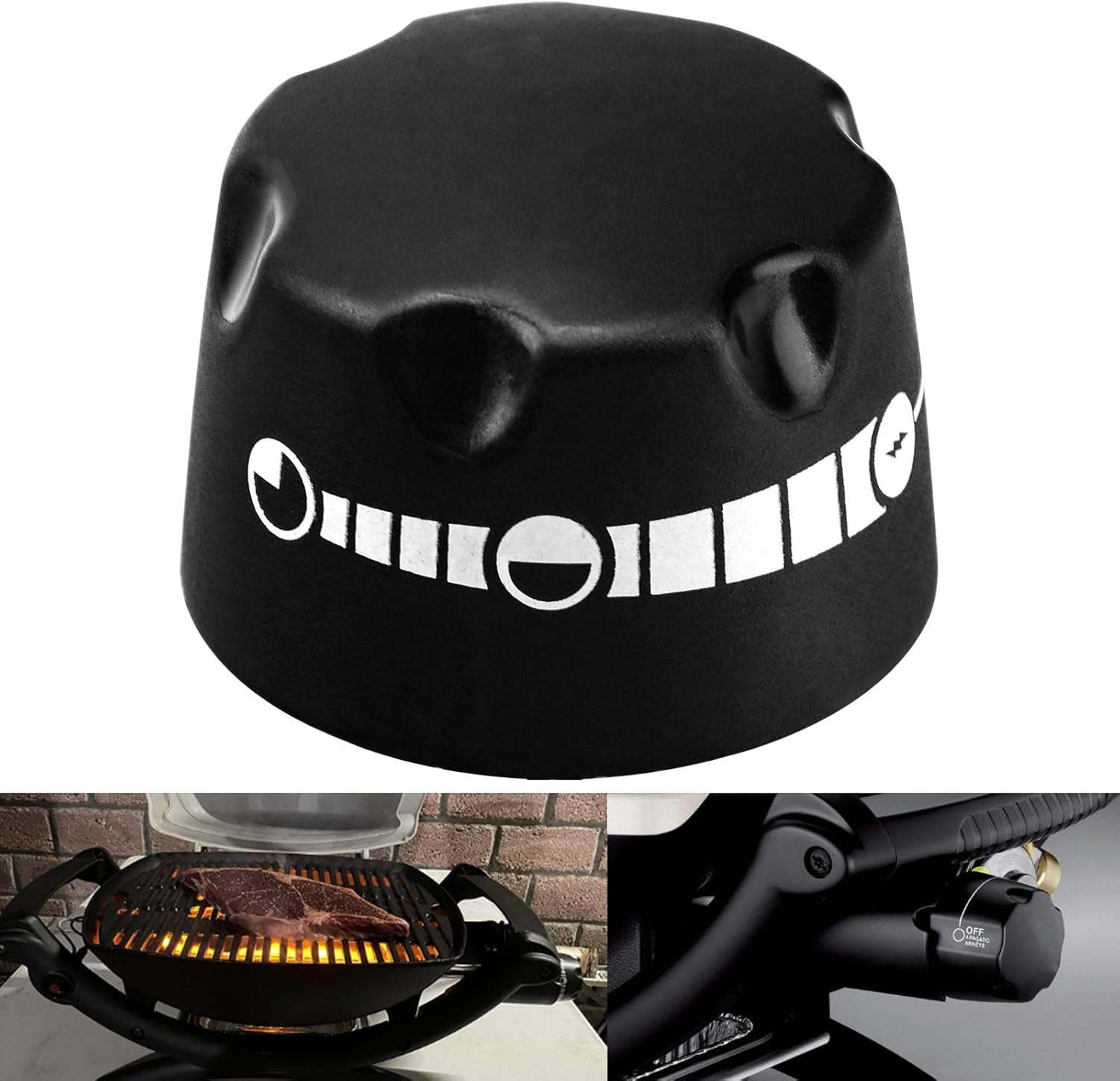 Replacment Gas Control Knob 60065 Compatible with W-Eber Q 1000 Q 1200 Q100 Q120 Gas Grill (2-3/8" in Diameter) image number 6