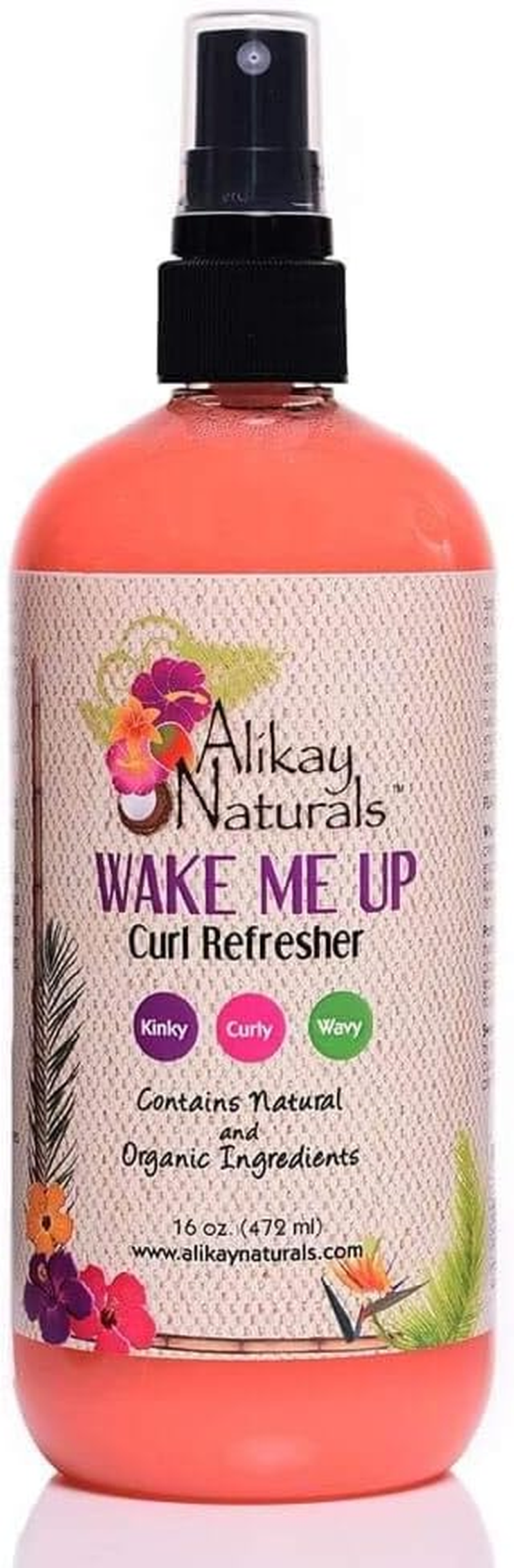 Alikay Naturals Wake Me up Curl Refresher Natural Wheat Germ Oil, Pomegranate, Sweet Almond Oil 8 Ounce image number 3